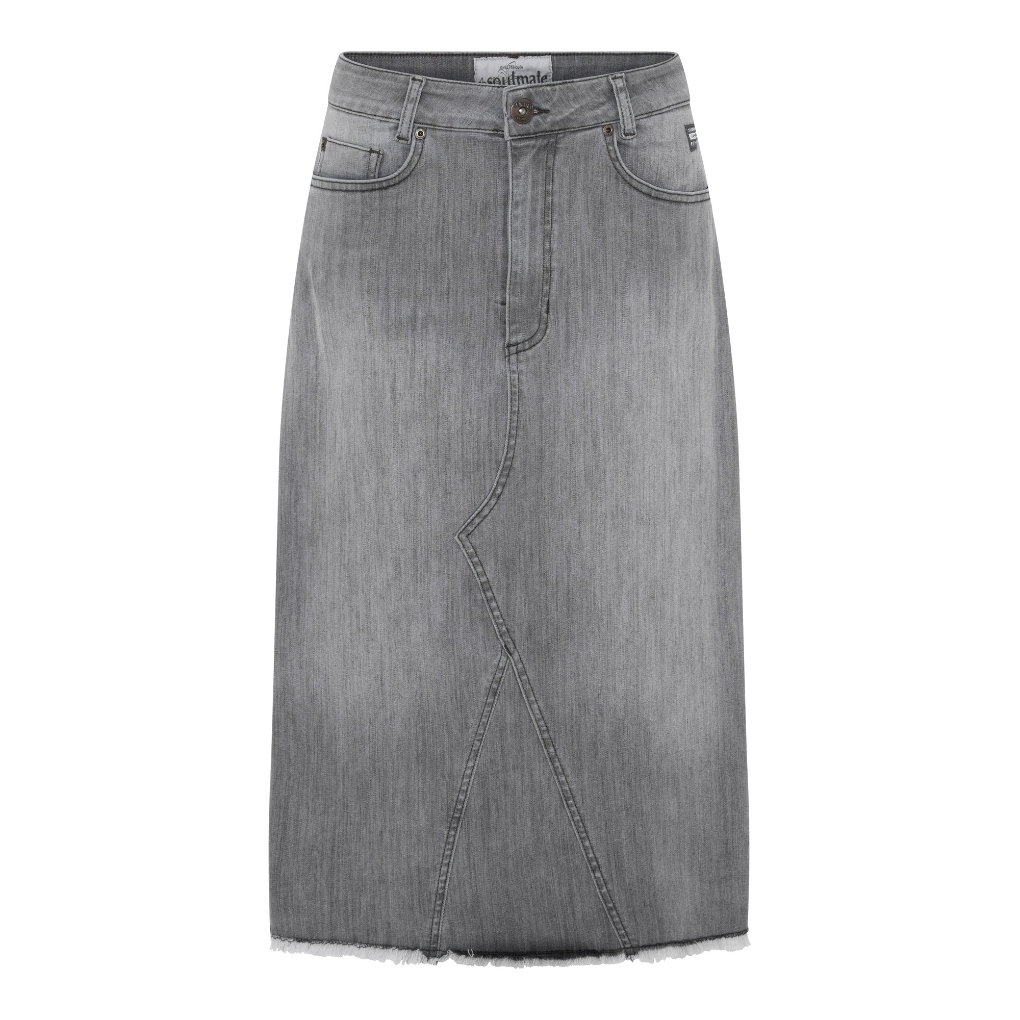 Soulmate Geny 1 Nederdel Denim Grå