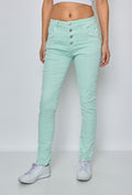 Jewelly Spri Jeans Knapper Turkis Mint