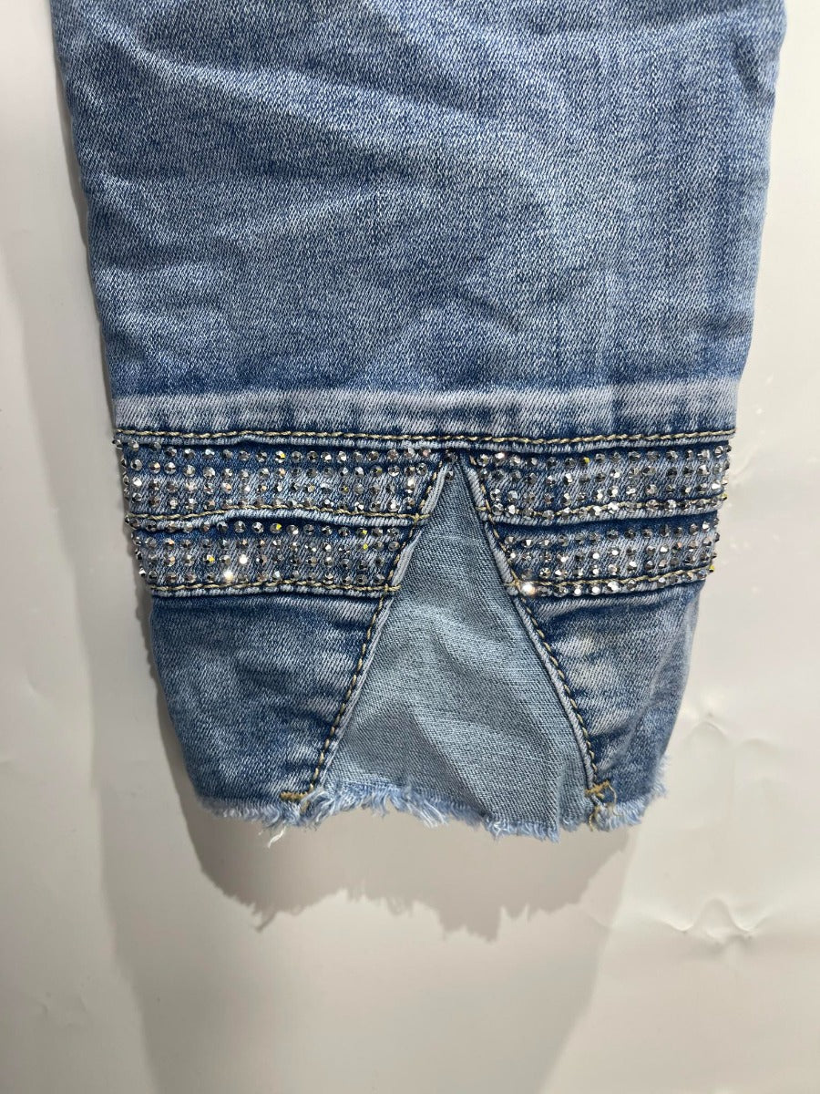 Karostar SUMI Jeans Lynlås Raw Sten Bukseben Blå