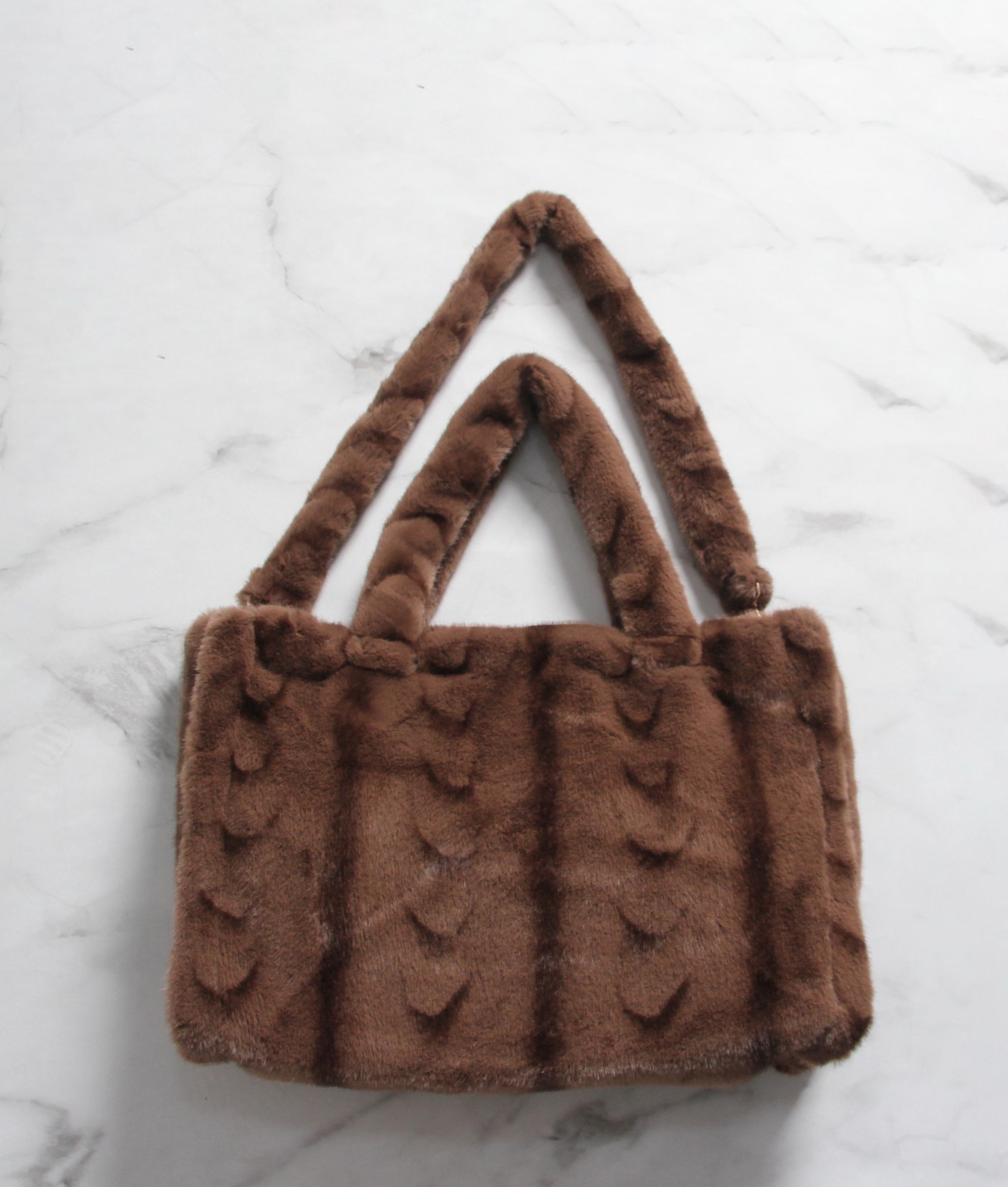 Löwenstein Taske Fake Fur Taupe Brun