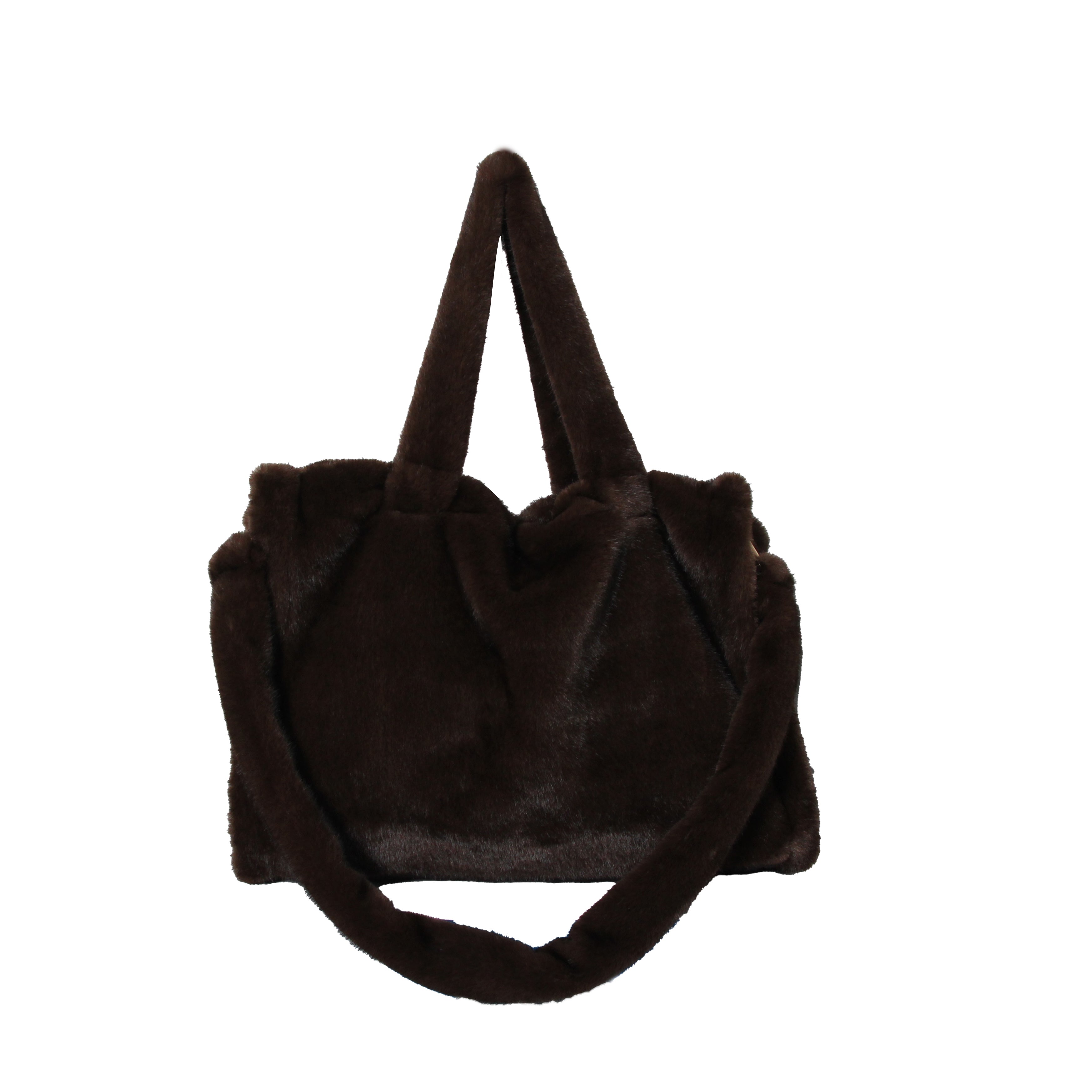 Löwenstein Taske Fake Fur Db Rem Coffee Brun