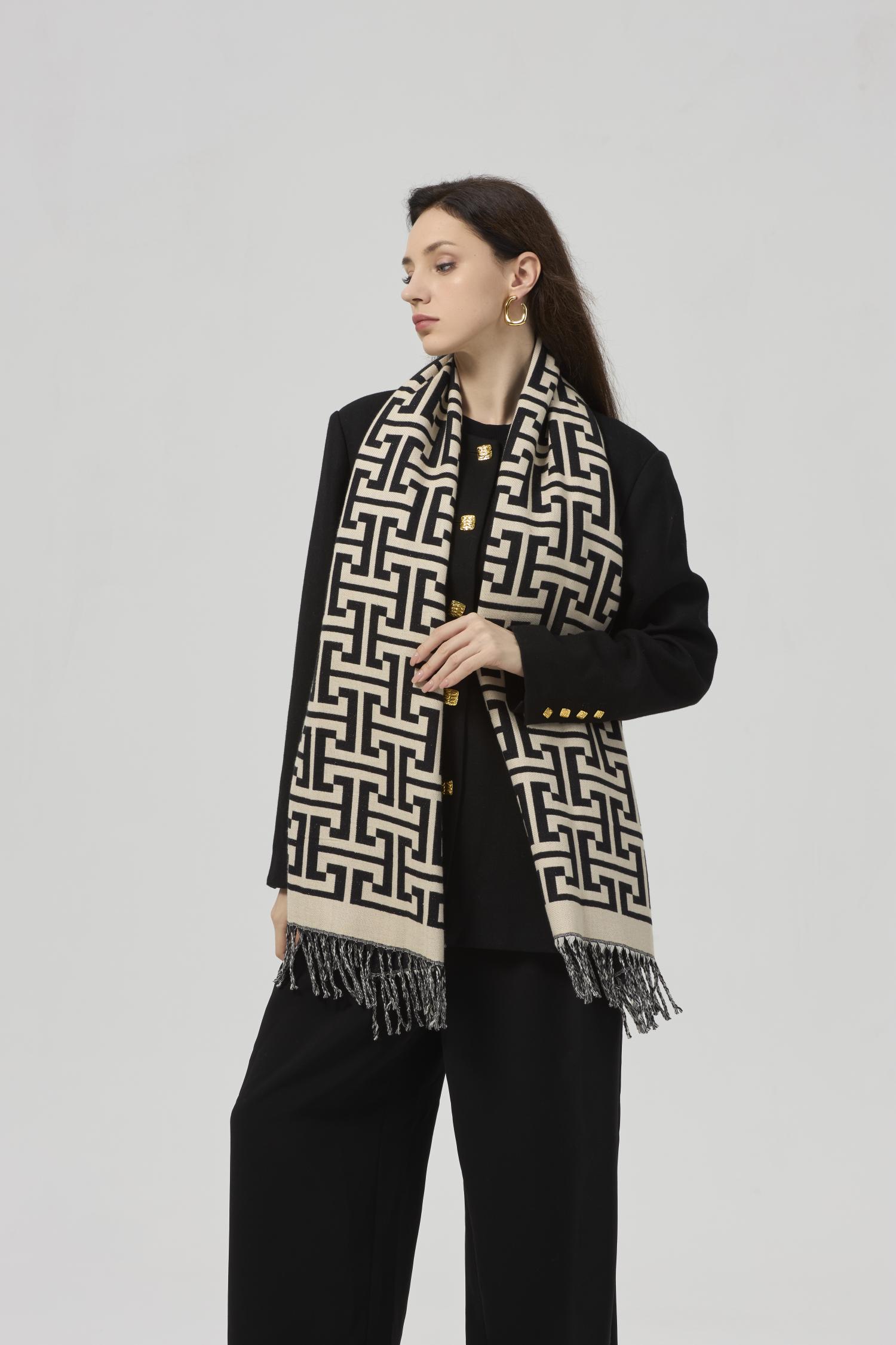 Löwenstein Tørklæde WIN Egypt Beige Sort