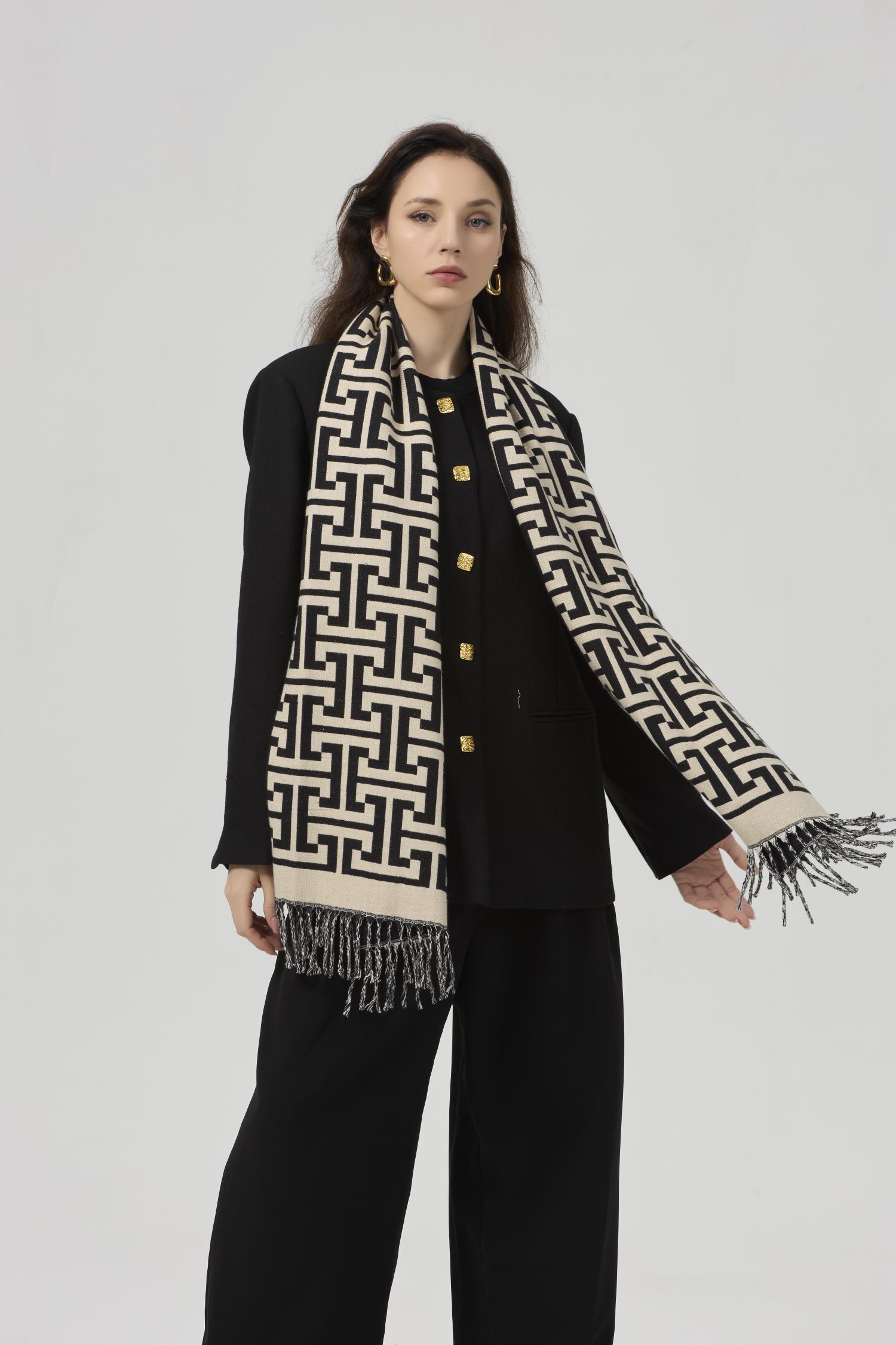 Löwenstein Tørklæde WIN Egypt Beige Sort