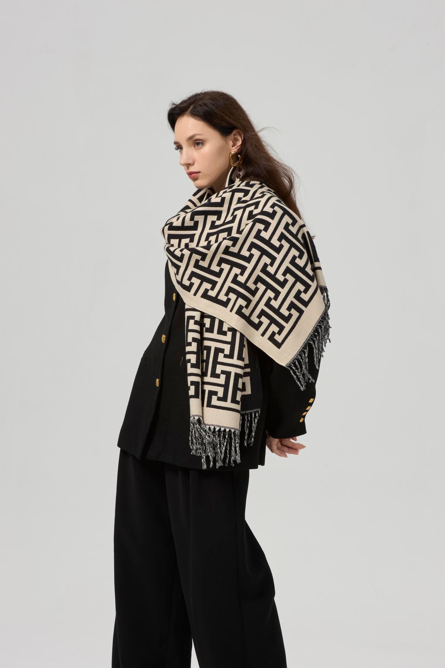 Löwenstein Tørklæde WIN Egypt Beige Sort