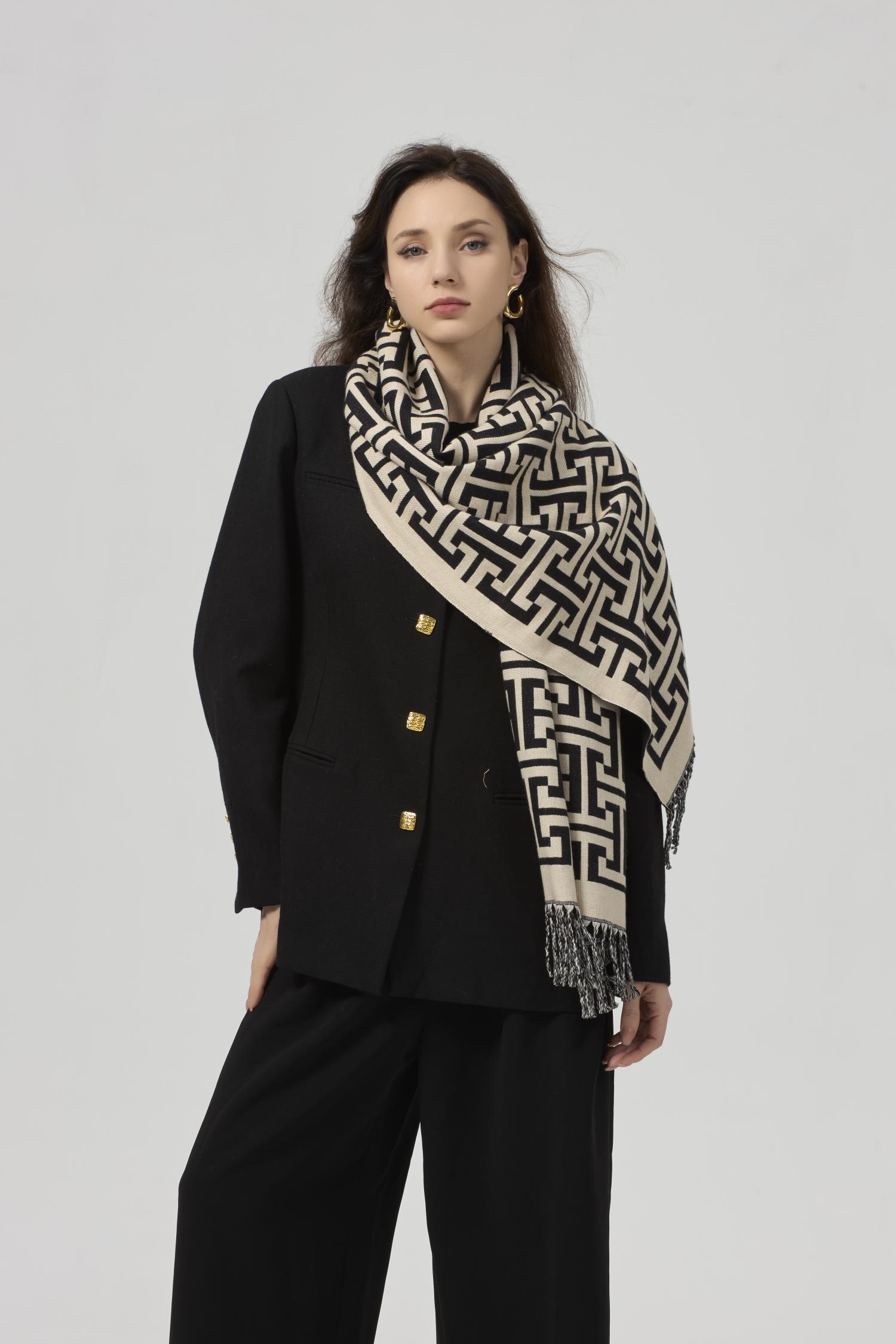 Löwenstein Tørklæde WIN Egypt Beige Sort