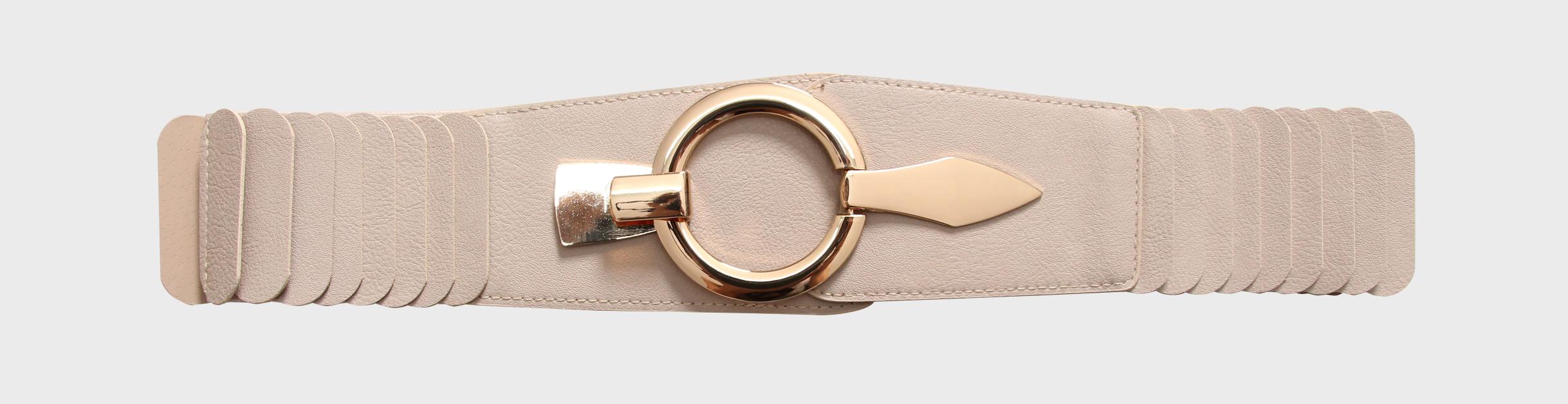 Löwenstein Elastikbælte Beige M Rund Guldspænde