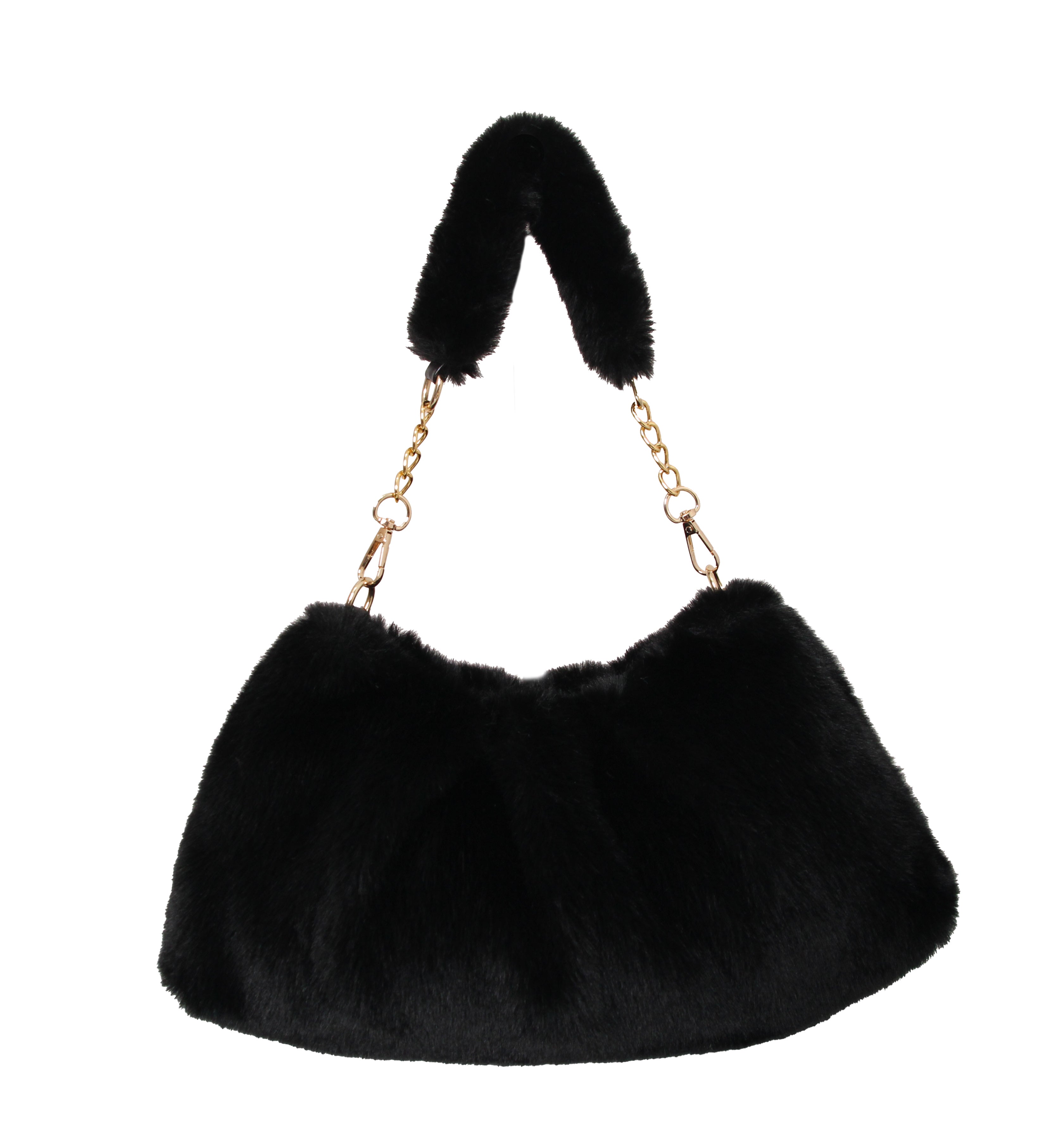 Löwenstein Taske Pels Guld Kort Rem Sort