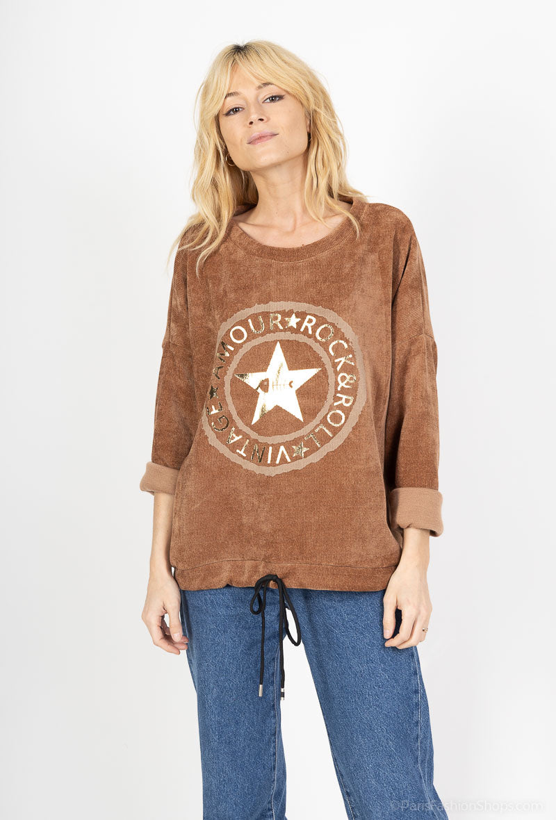 Löwenstein BELLI Sweater AMOUR Camel Brun  Onesize
