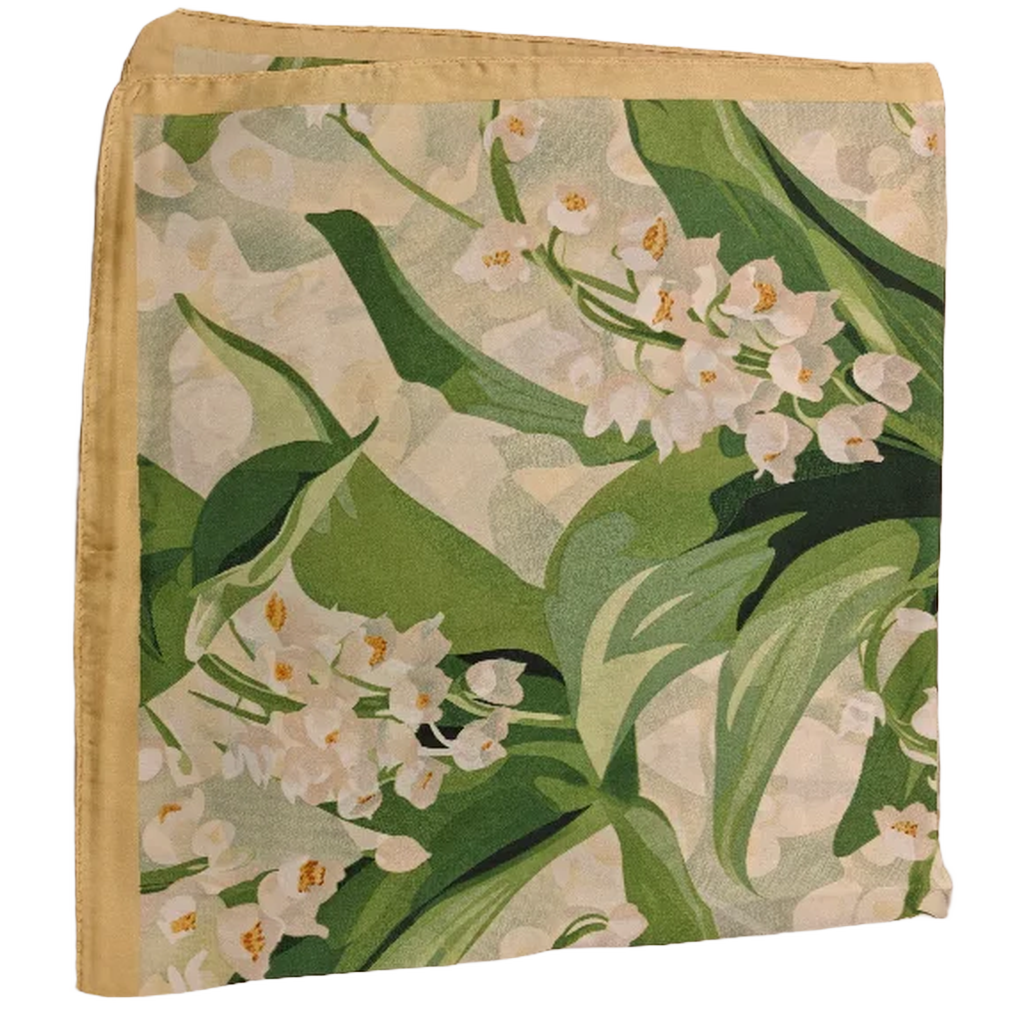Löwenstein Tørklæde LIF Hvide Blomster Grøn