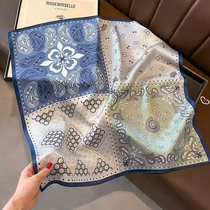 Löwenstein Tørklæde LIF 4 Square Paisley Blå