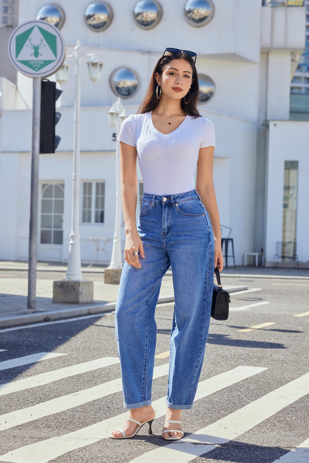 JEWELLY MARE Jeans Lynlås Denim Blå