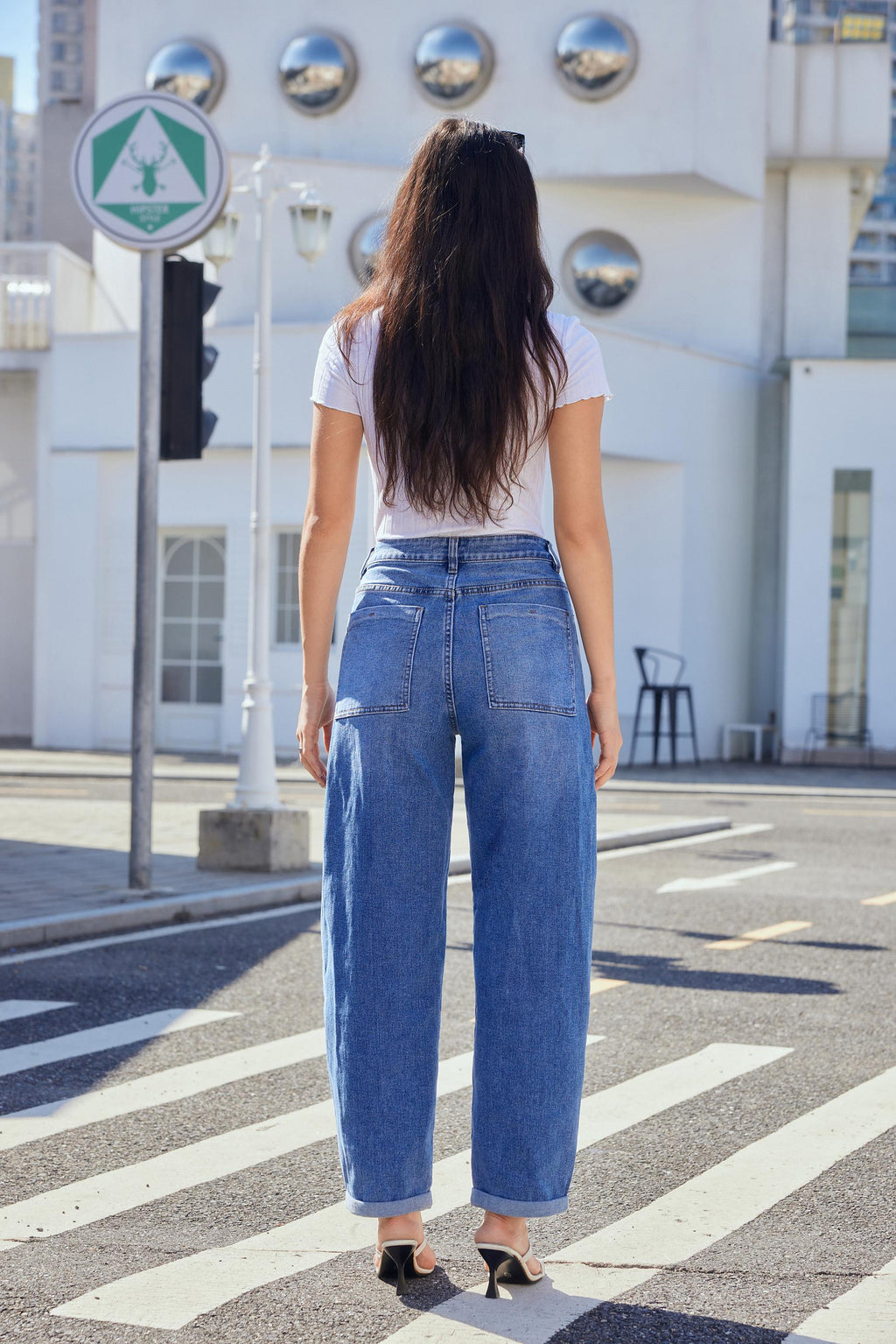 JEWELLY MARE Jeans Lynlås Denim Blå