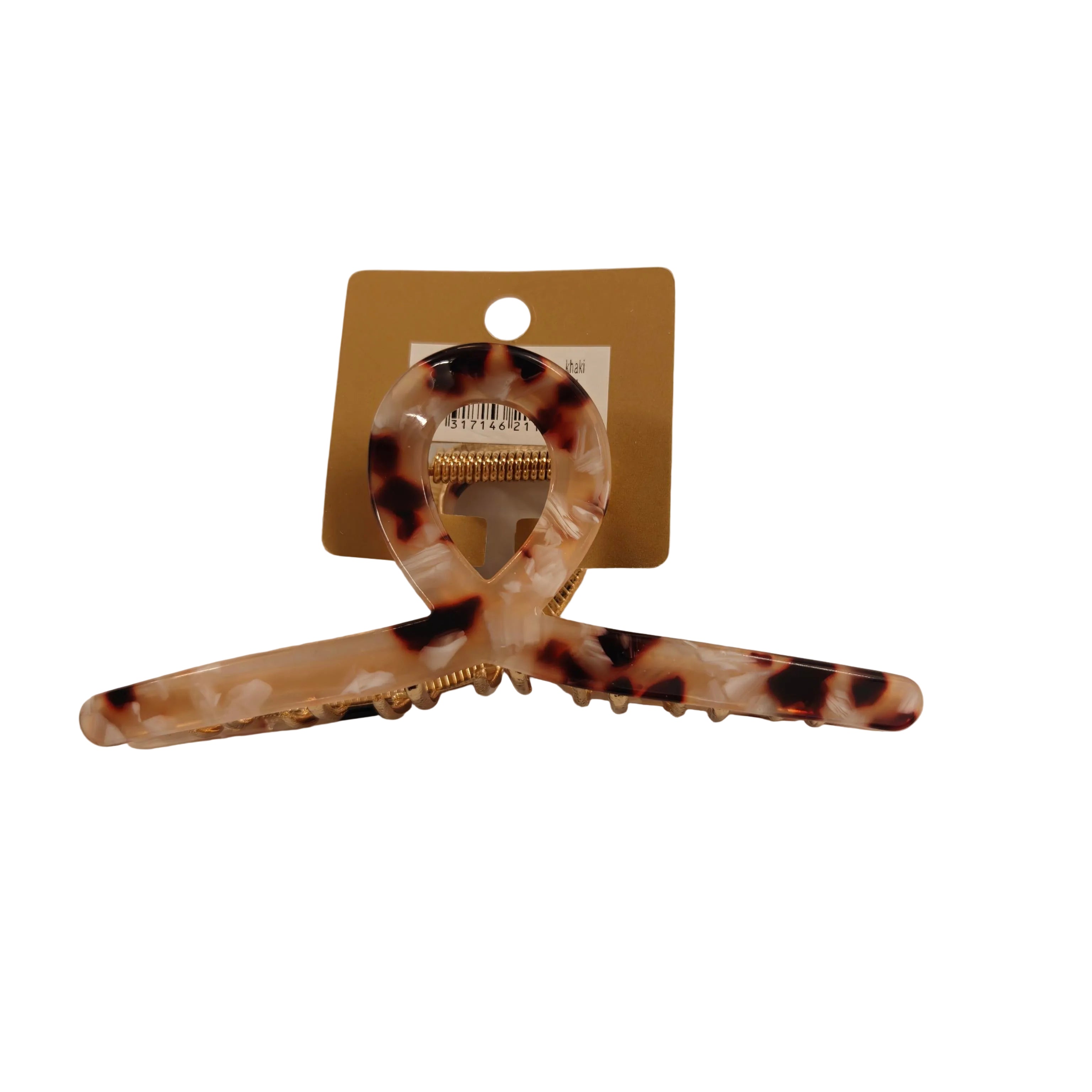 Löwenstein Hair Claw Straight Khaki Brun