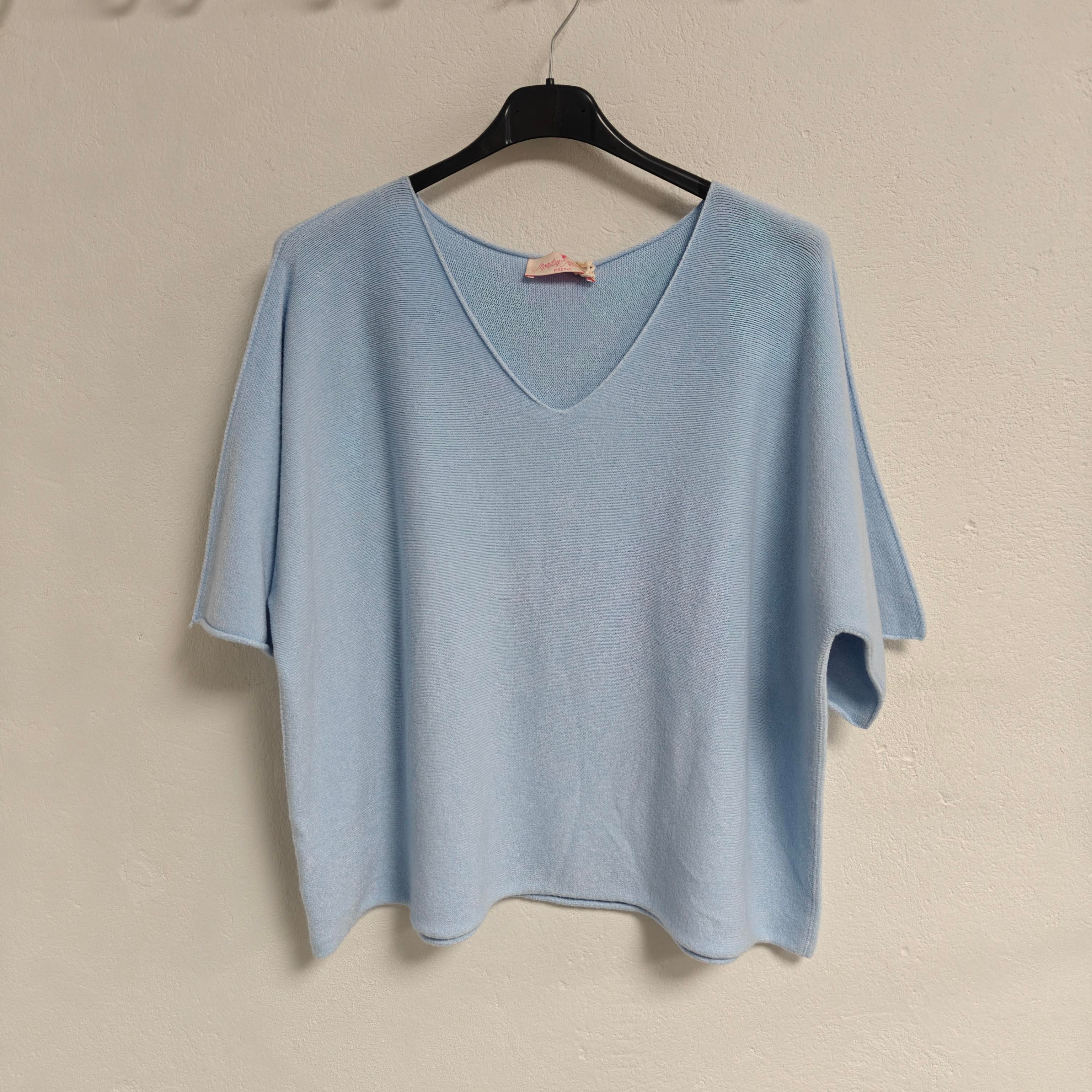 Löwenstein Pullover Sia V Hals Lys Blå