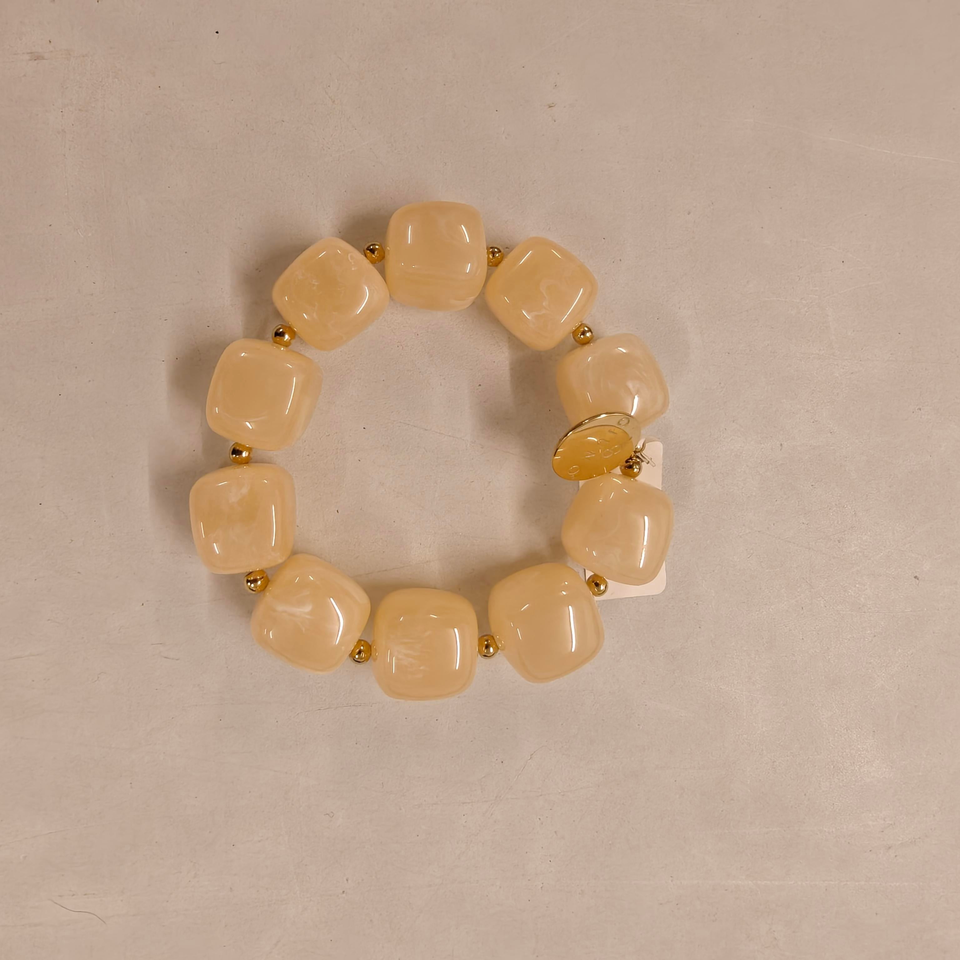 Löwenstein Armbånd Sten Square Beige