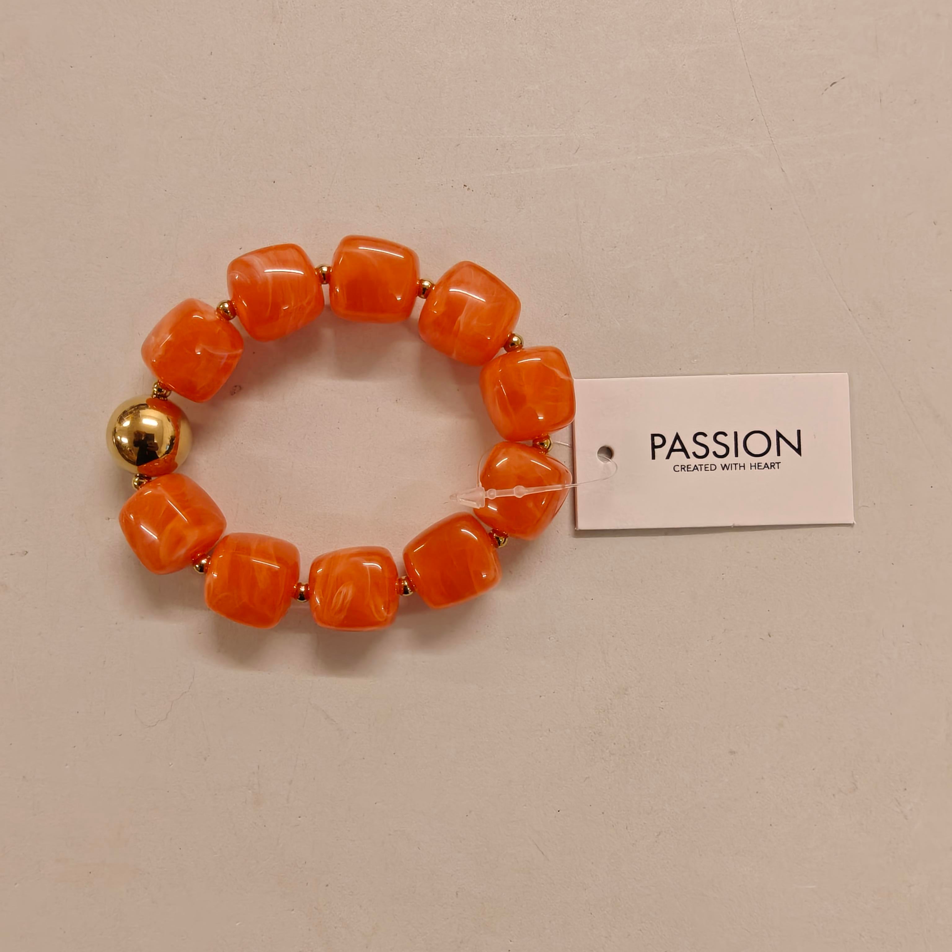 Löwenstein Armbånd Sten Square Orange
