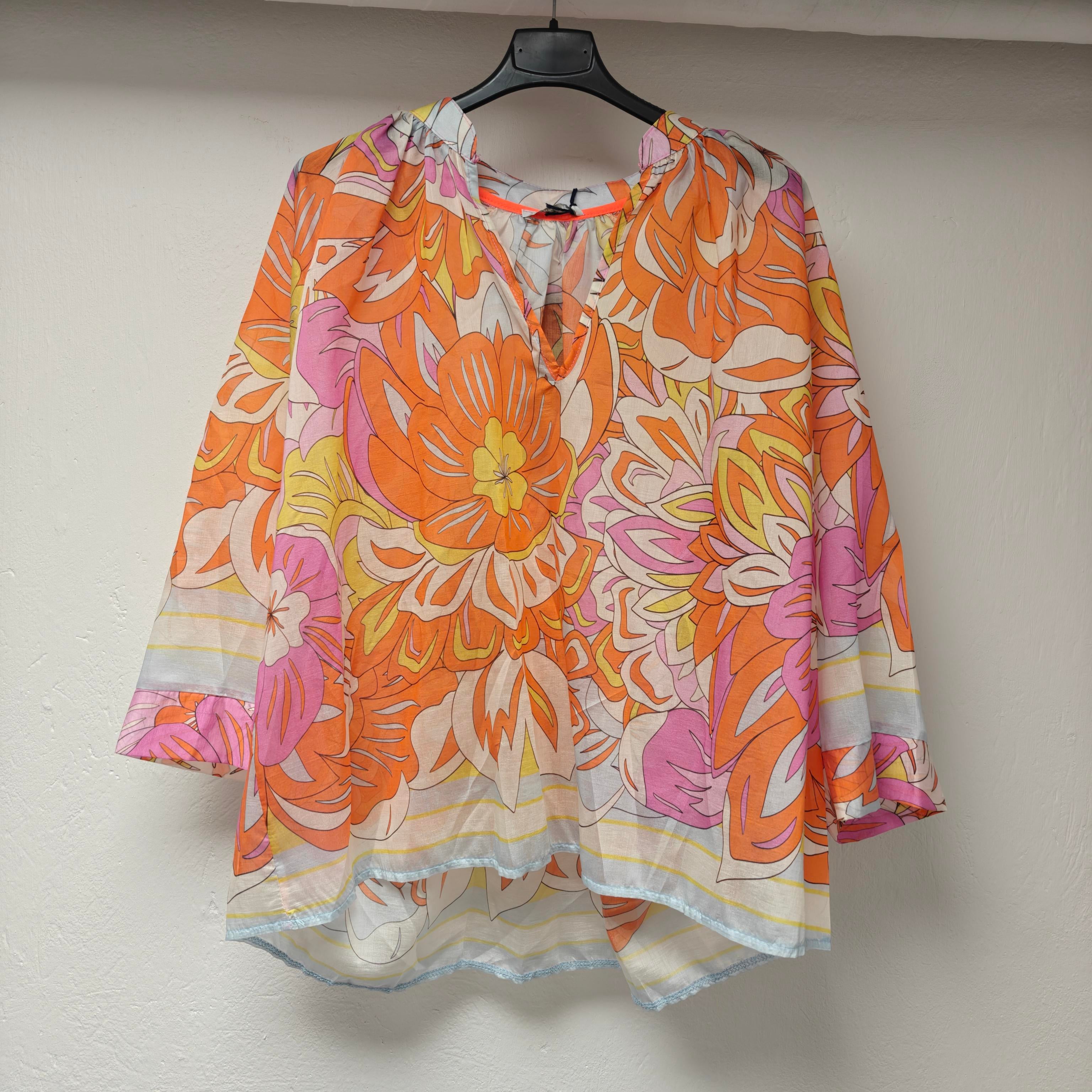 Löwenstein SIS Skjorte Blomster Orange