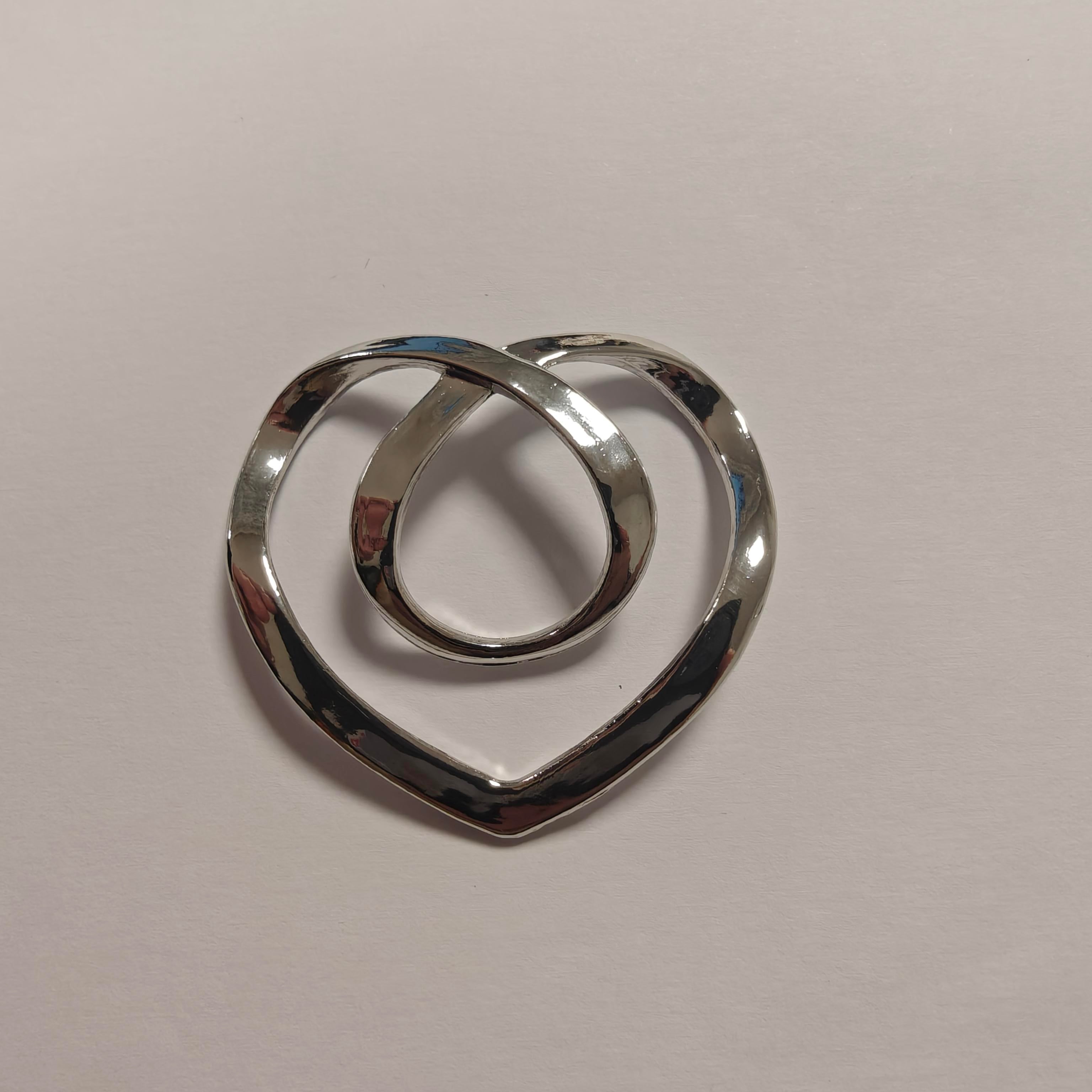Löwenstein Slipsering Metal Heart Sølv