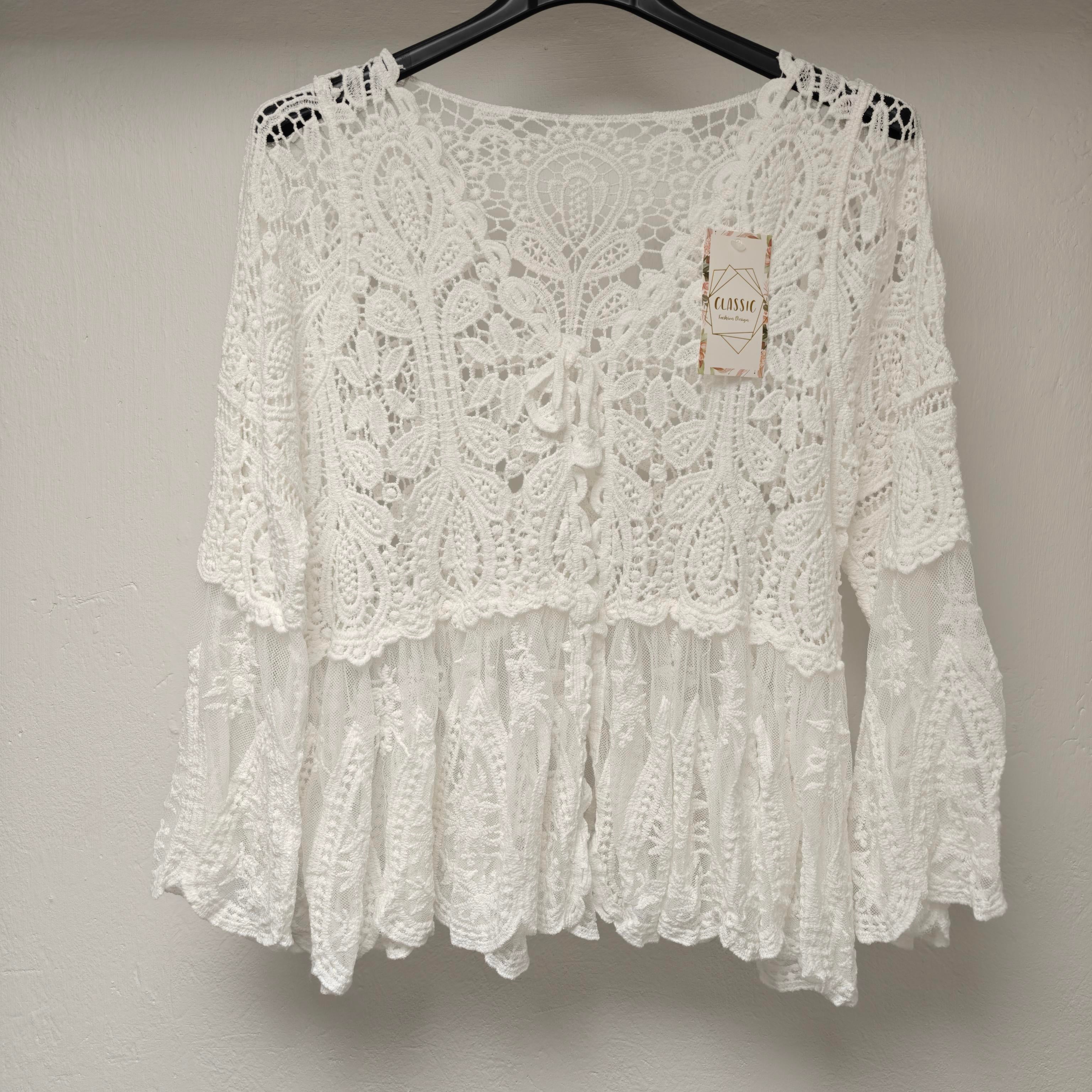 Löwenstein BELLI Vest Sløjfe Broderi Hvid  Onesize