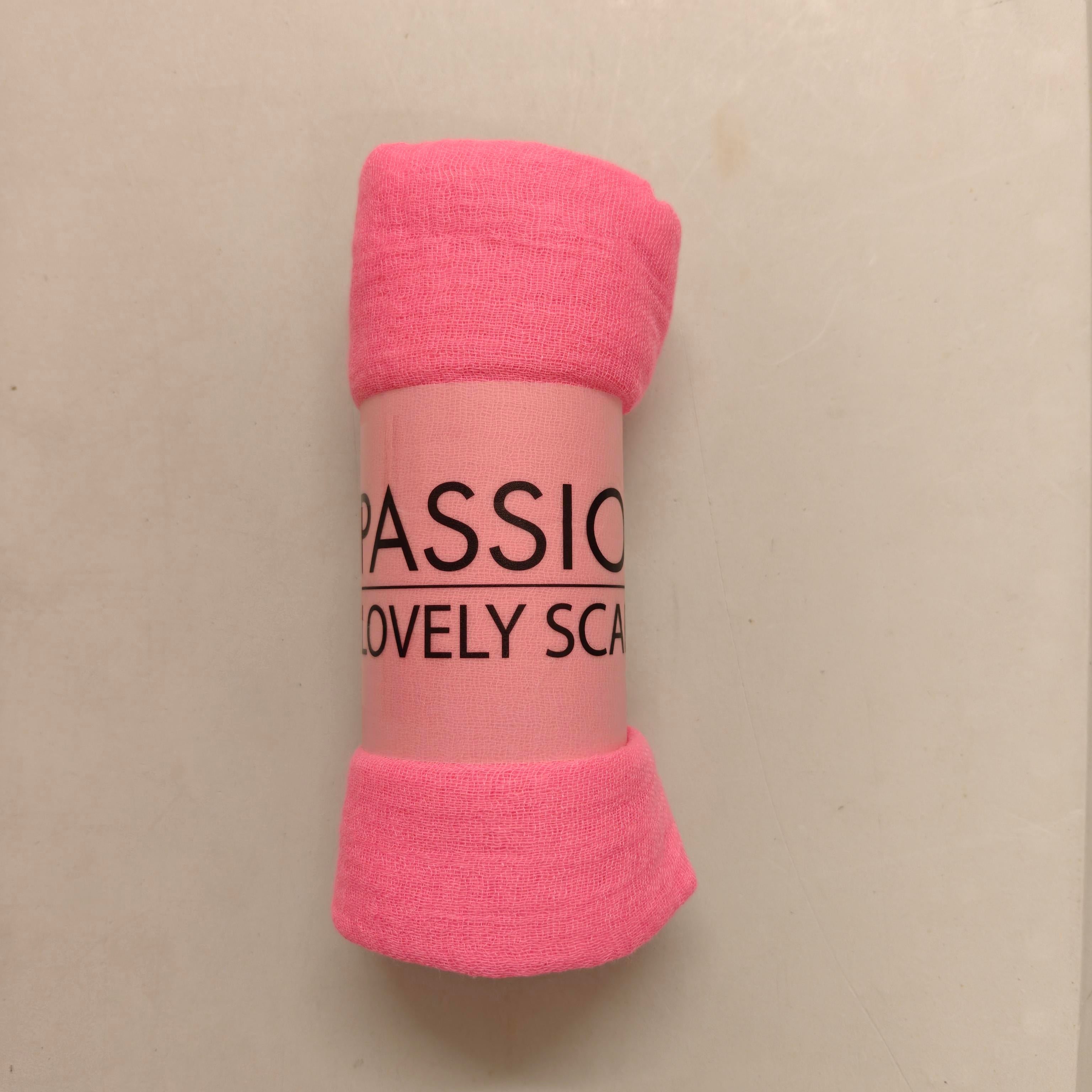 Löwenstein Tørklæde FOX Ensfarvet Denim Neon Pink