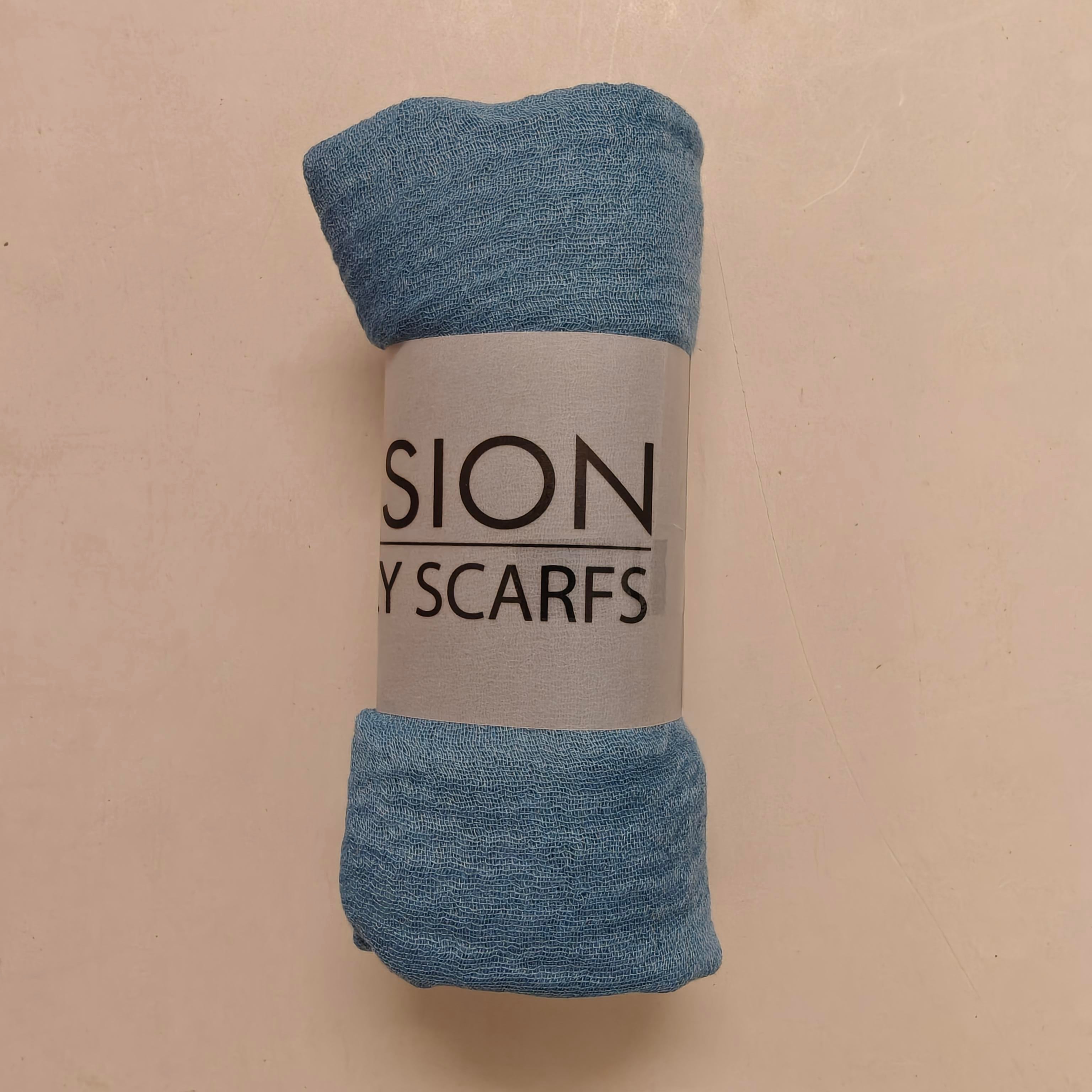 Löwenstein Tørklæde FOX Ensfarvet Denim Blå