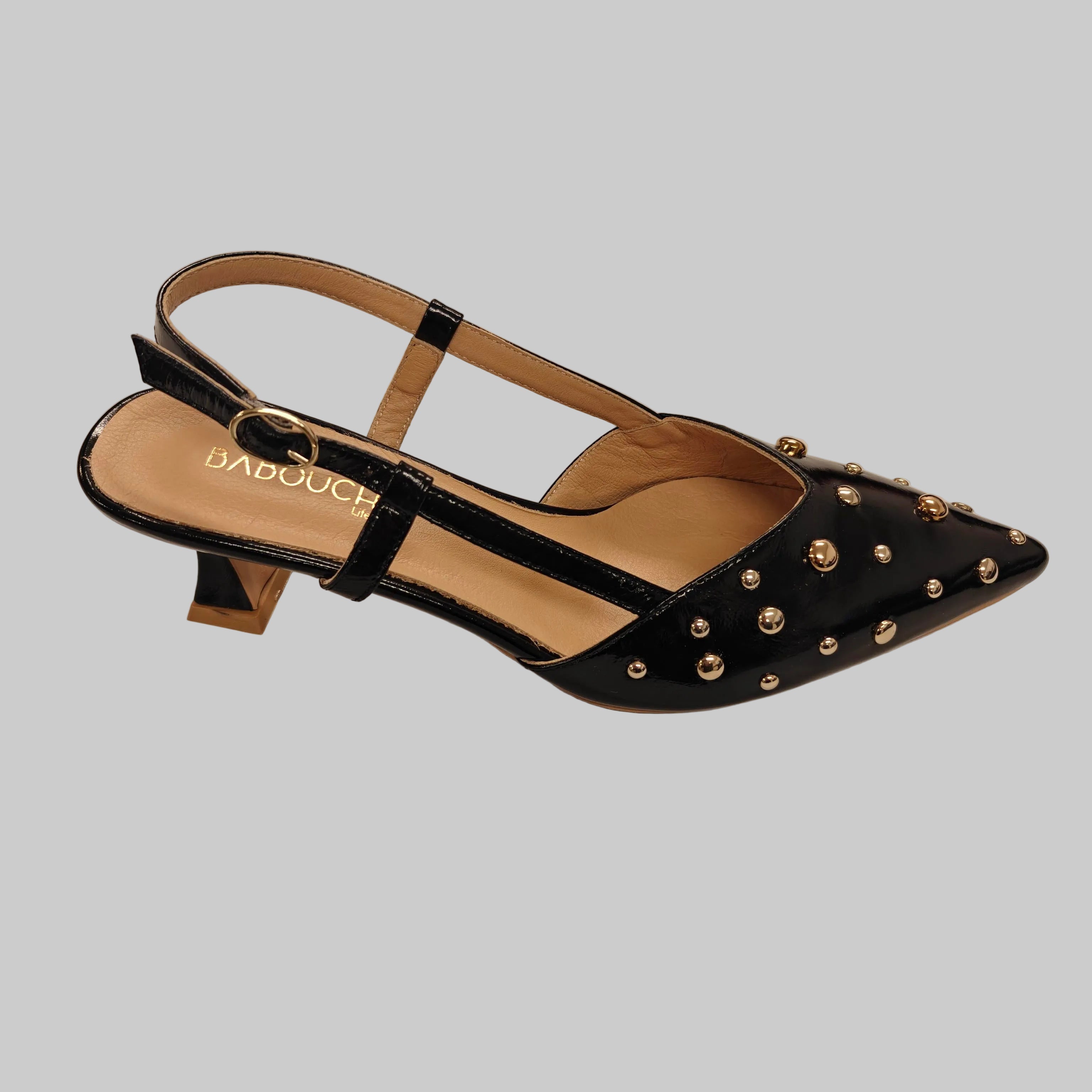 BABOUCHE NINA Guld Nitter Sort