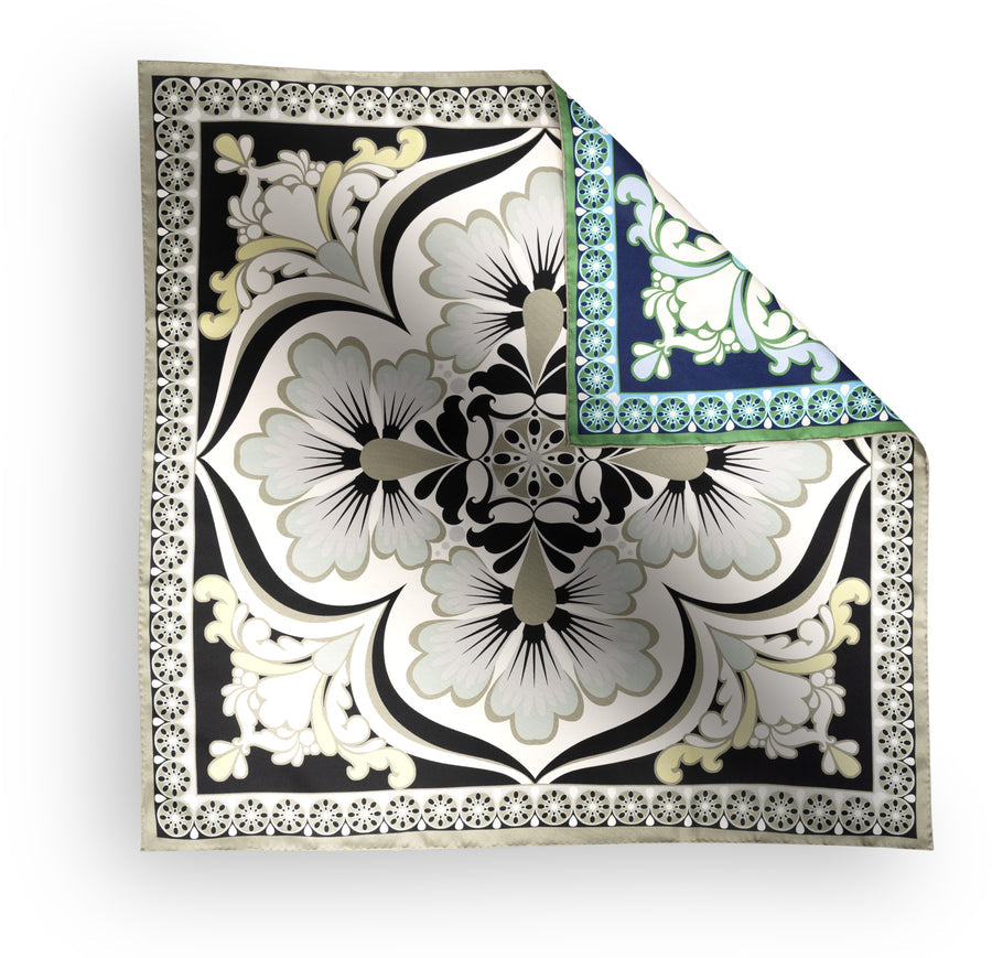 Charlotte Sparre AXELLE Tørklæde 65x65 Sort Navy