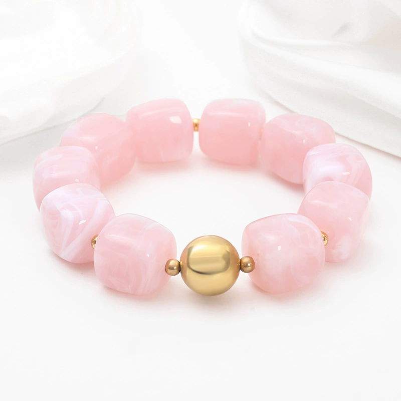 Löwenstein Armbånd Sten Square Rosa