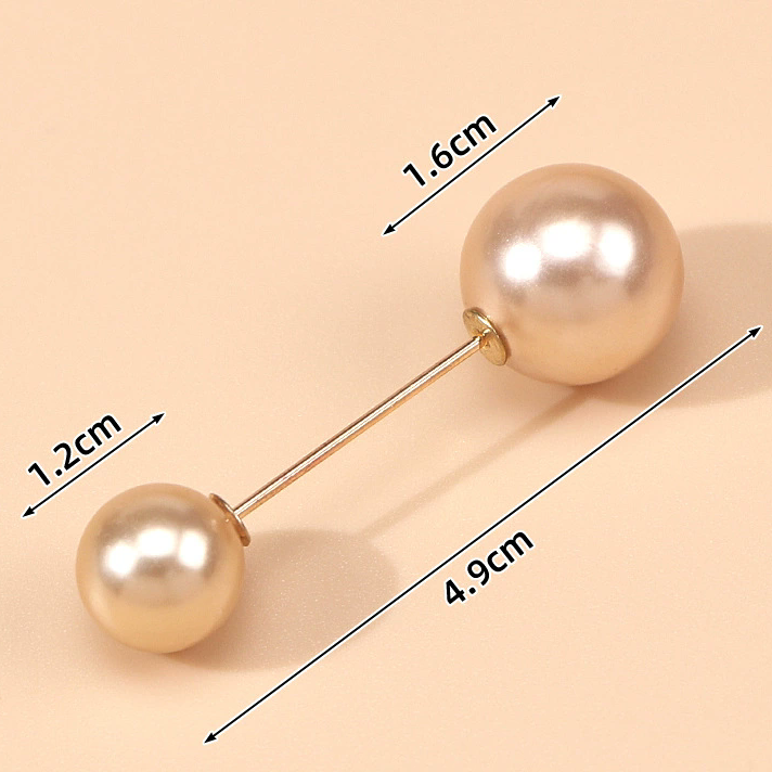 Löwenstein Pins 2 PEARLS Champagne Guld