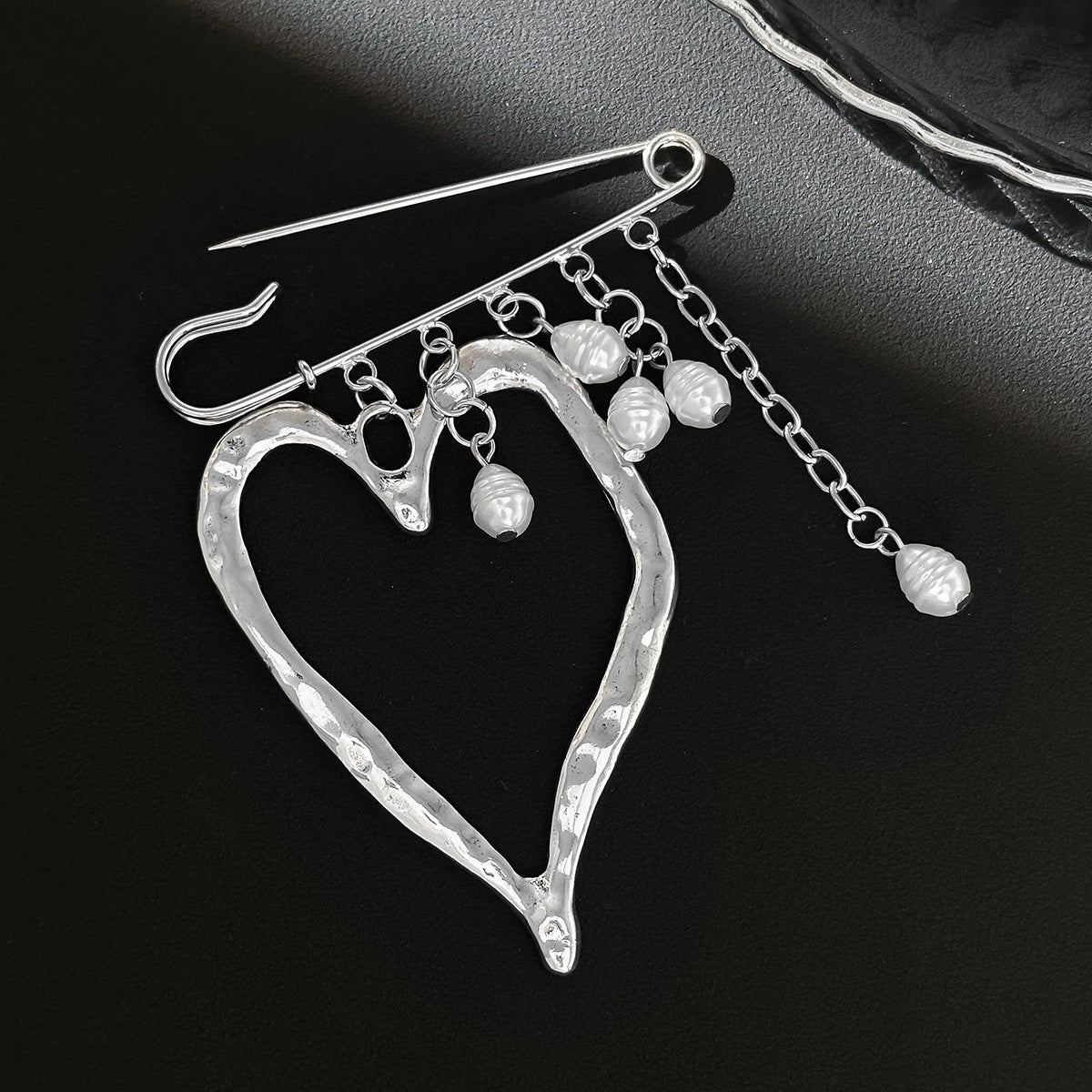 Löwenstein Pins BIG HEART Perler Sølv