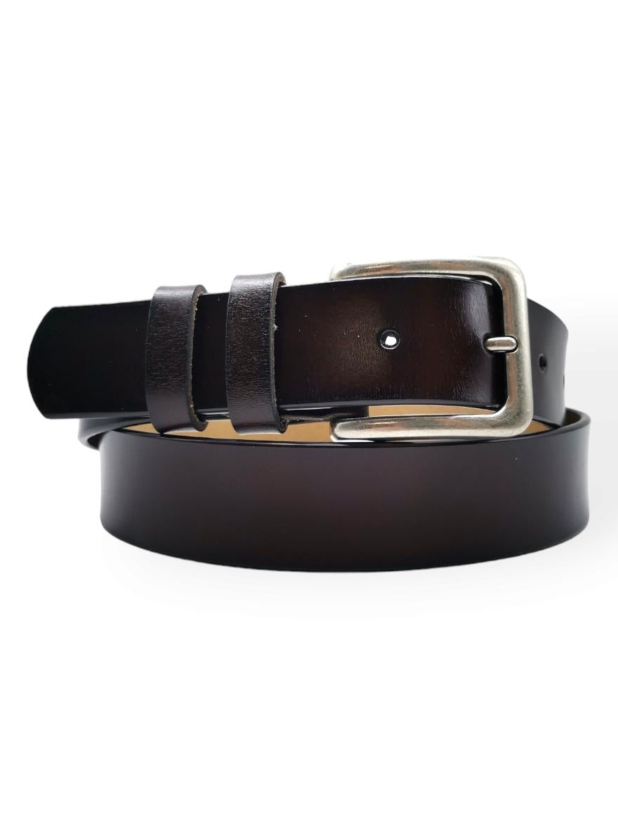Löwenstein Bælte Glat 32mm Mørke Brun Metal