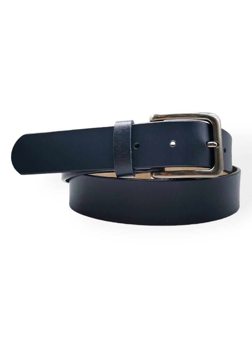 Löwenstein Bælte Glat 32mm Marine Blå Metal