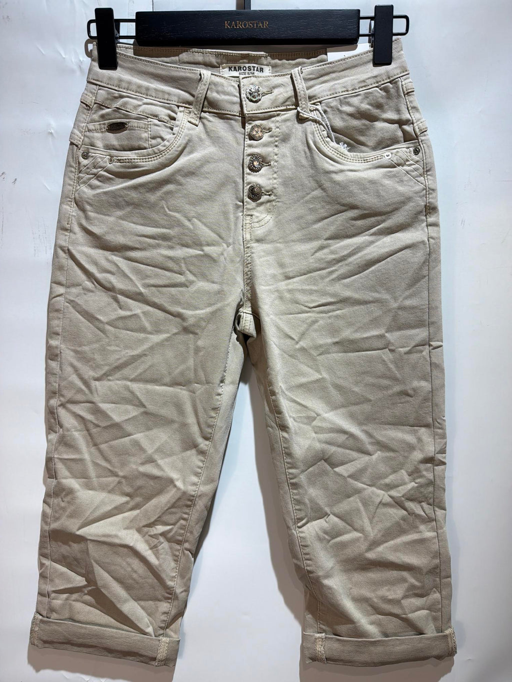 Karostar SUM Capri Jeans Beige