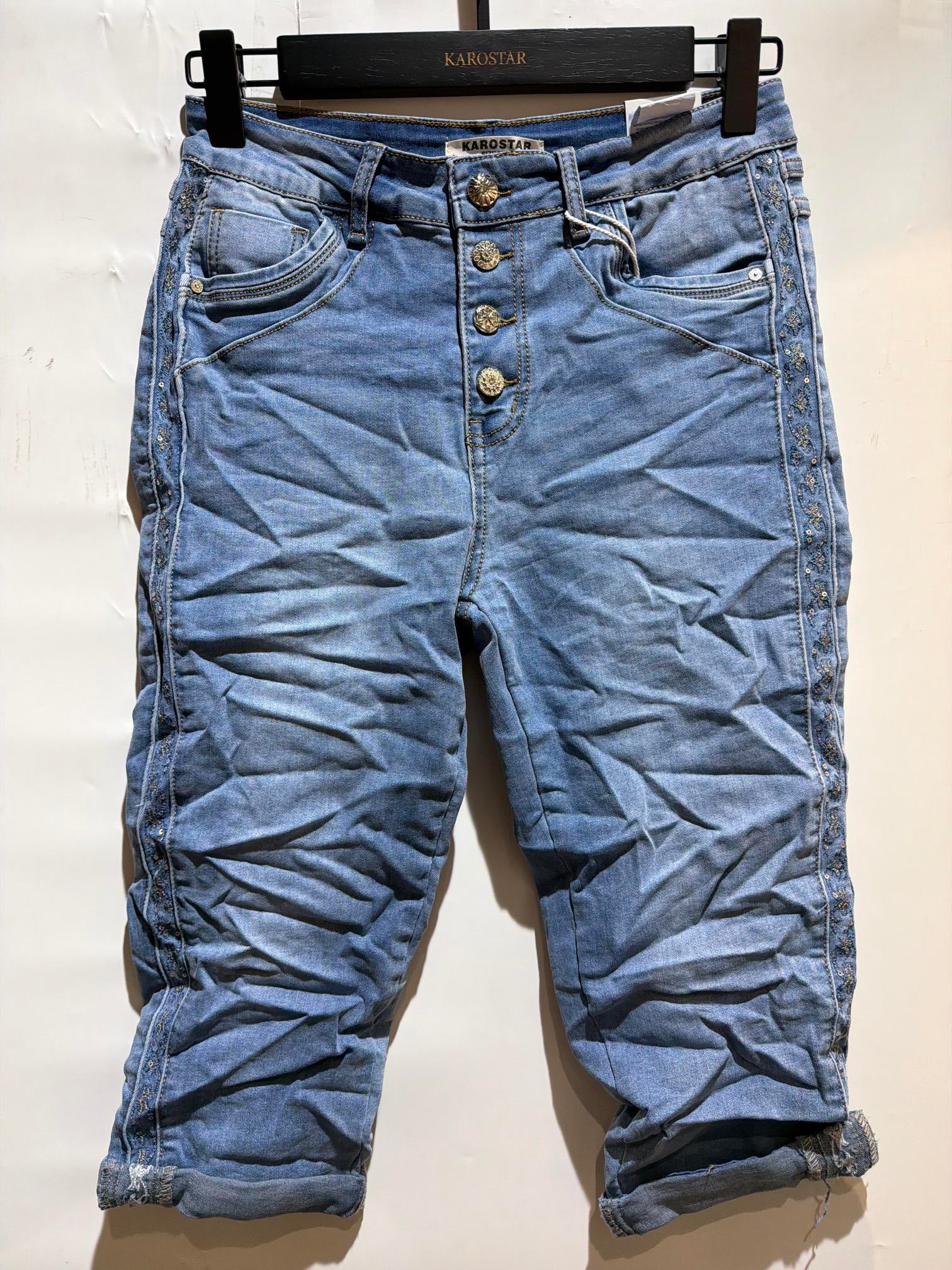Karostar SUM Capribuks Knapper Gallon Denim Blå