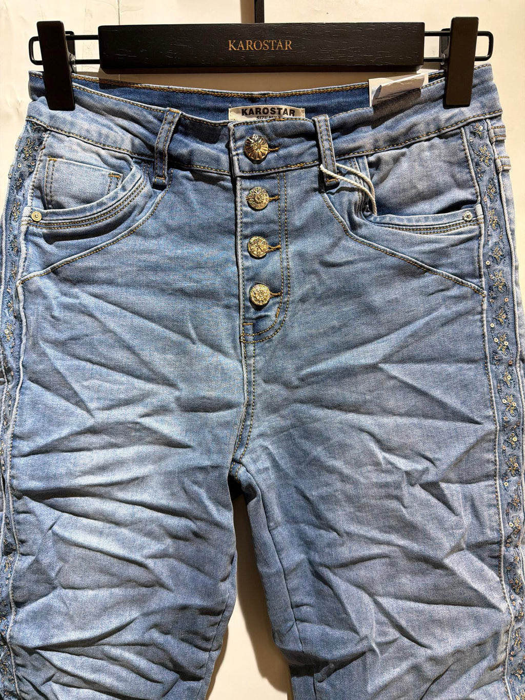 Karostar SUM Capribuks Knapper Gallon Denim Blå