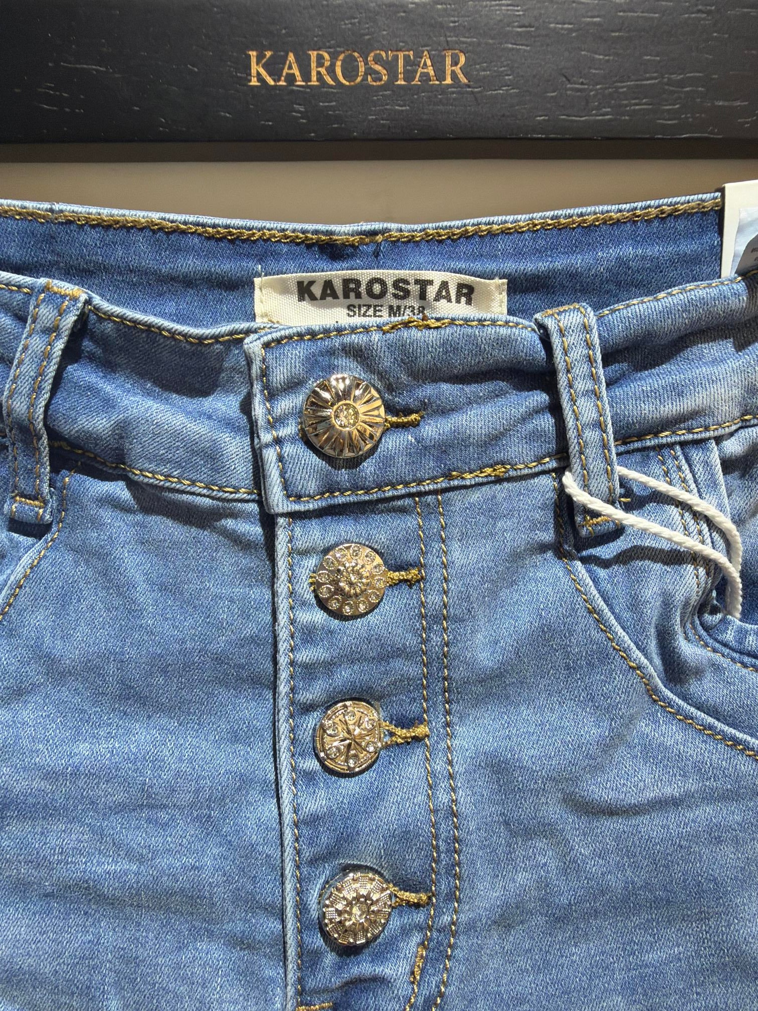 Karostar SUM Capribuks Knapper Gallon Denim Blå