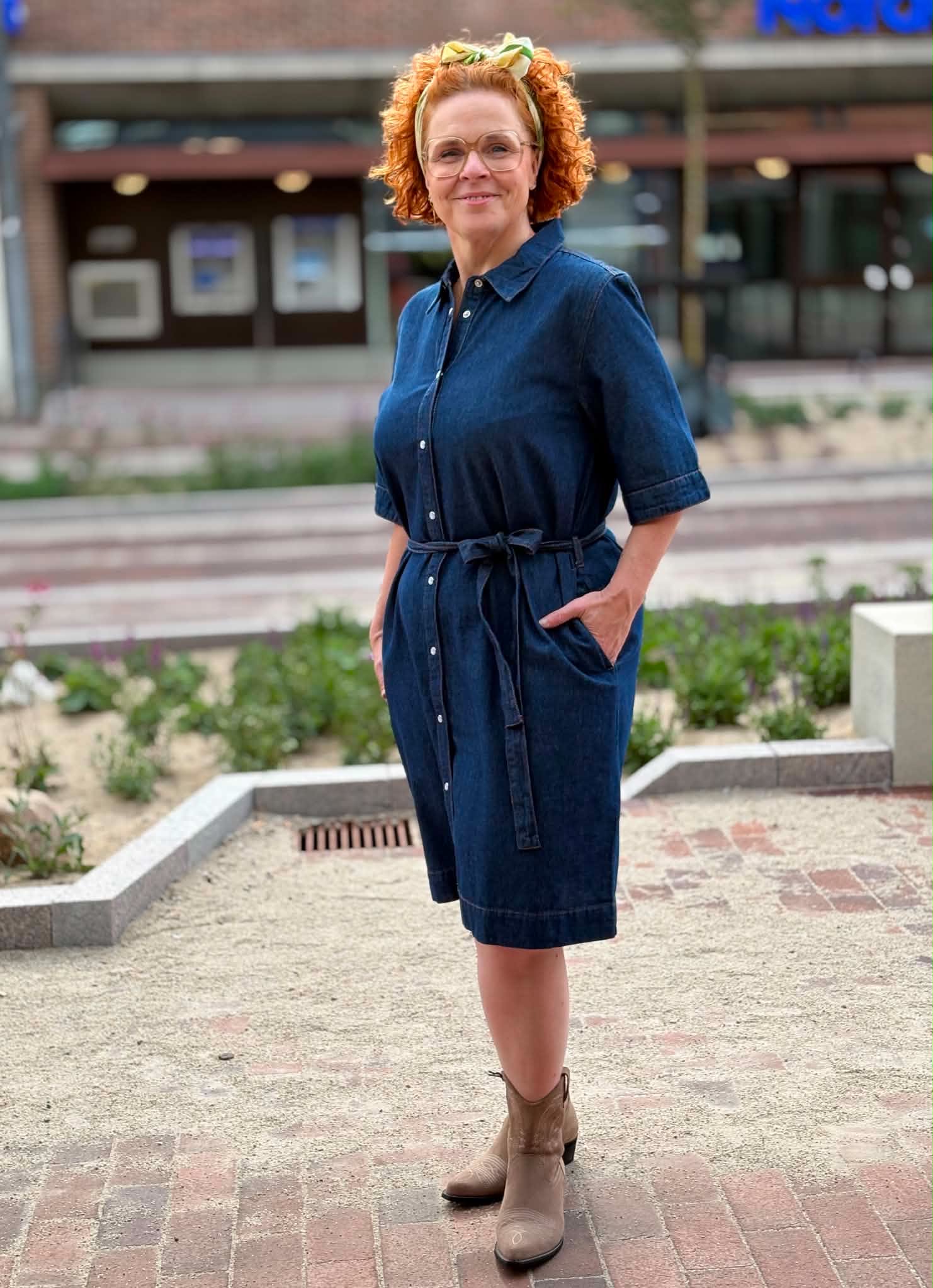 KAFFE Jade Skjorte Denim Mørk Blå
