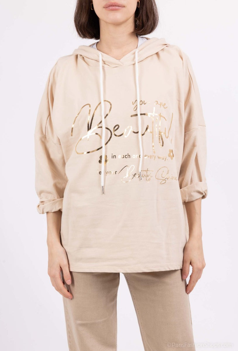 Löwenstein YOU ARE BEAUTIFUL Sweatshirt Beige Onesize
