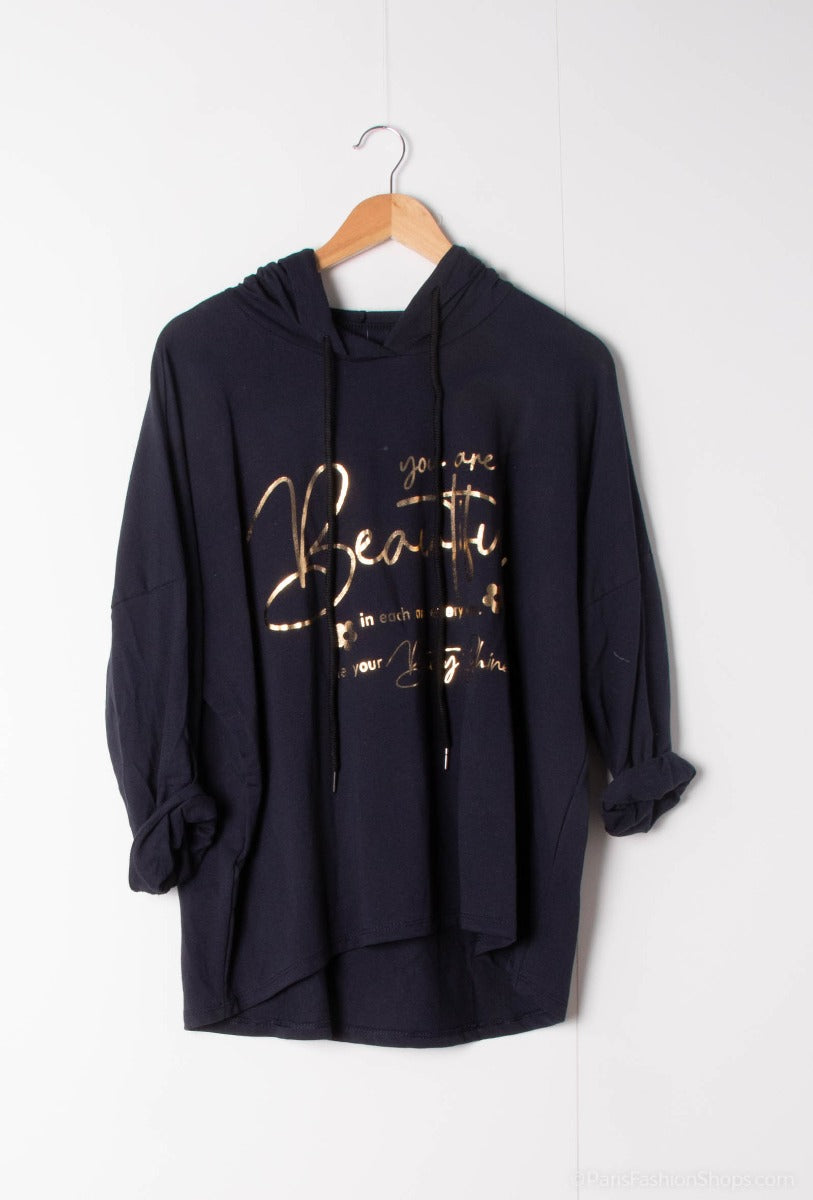 Löwenstein YOU ARE BEAUTIFUL Sweatshirt Navy Blå Onesize