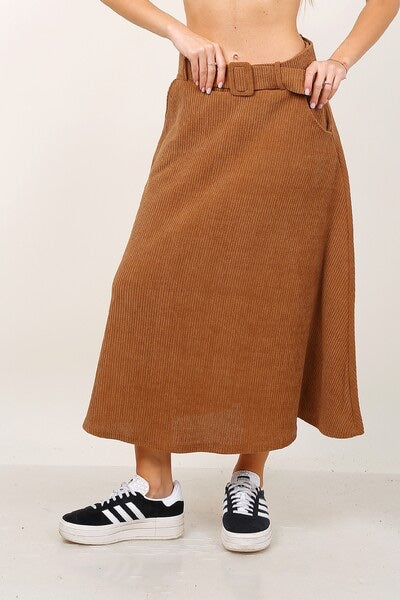 Löwenstein BELLA Nederdel Fløjl Camel Brun   Onesize