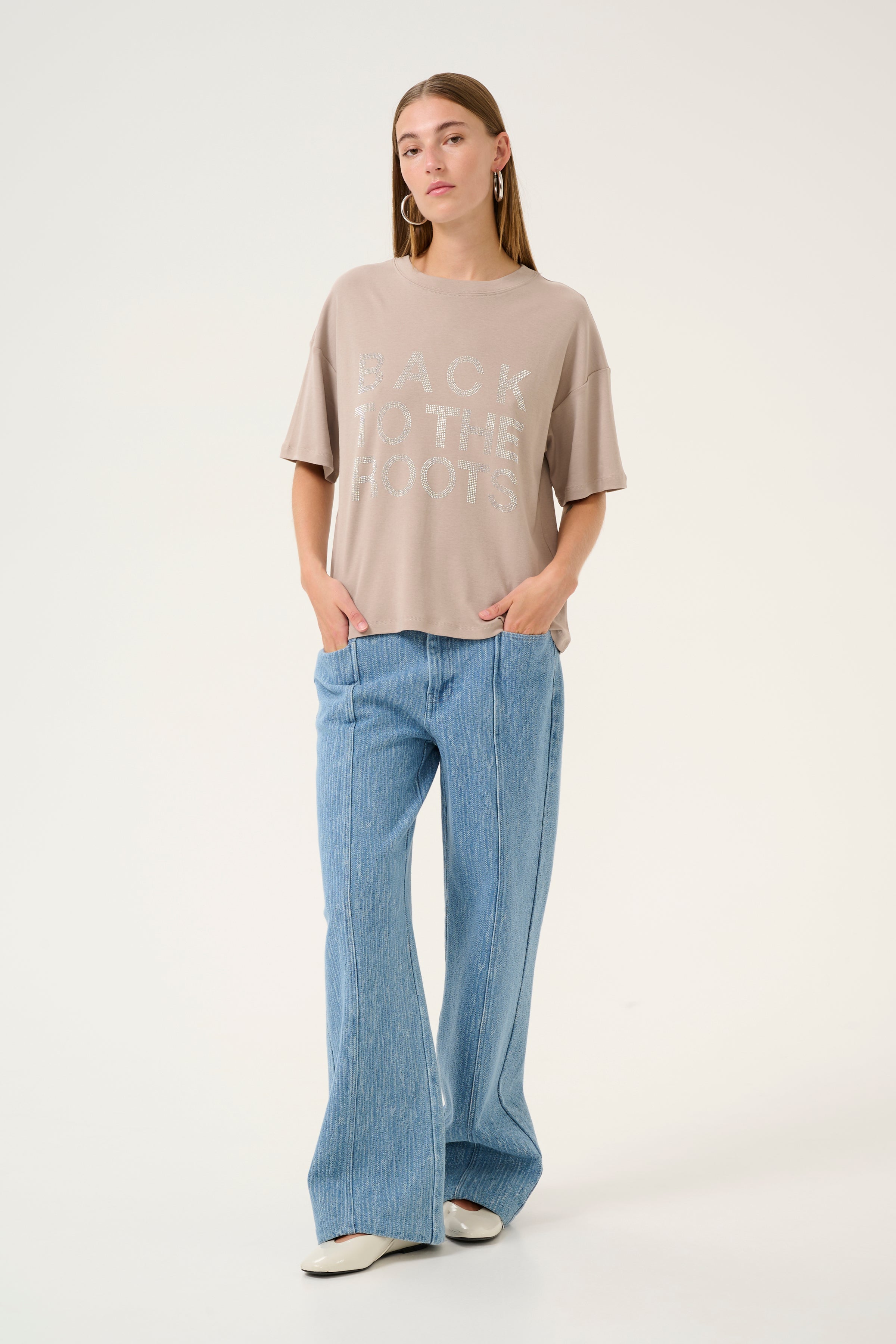 Karen By Simonsen Nooma T-shirt Simply Taupe Brun