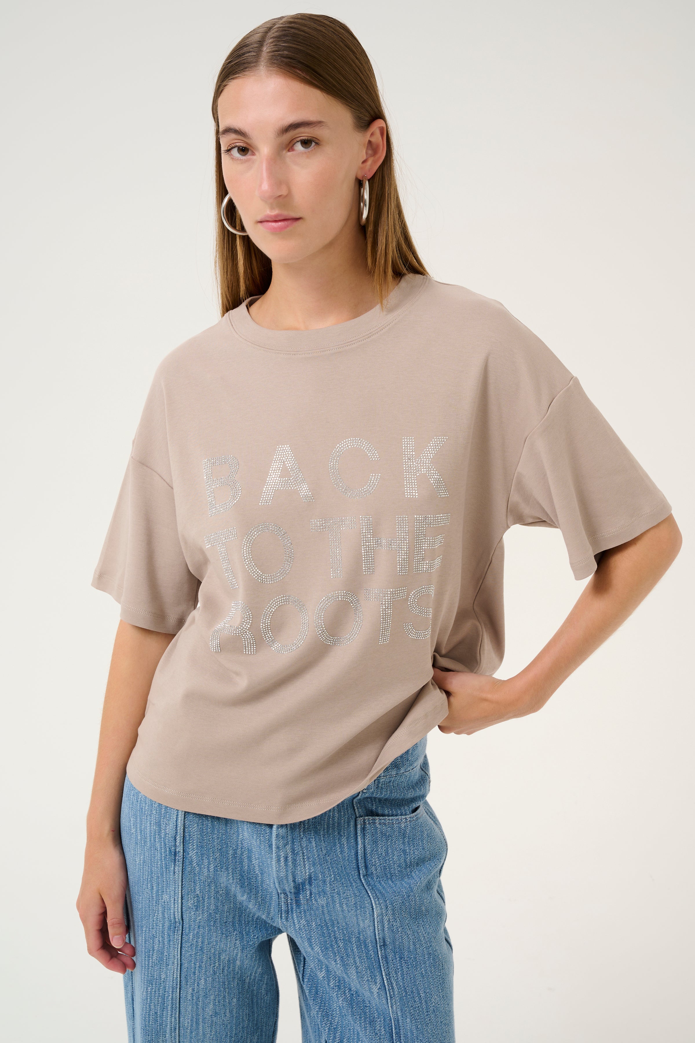 Karen By Simonsen Nooma T-shirt Simply Taupe Brun