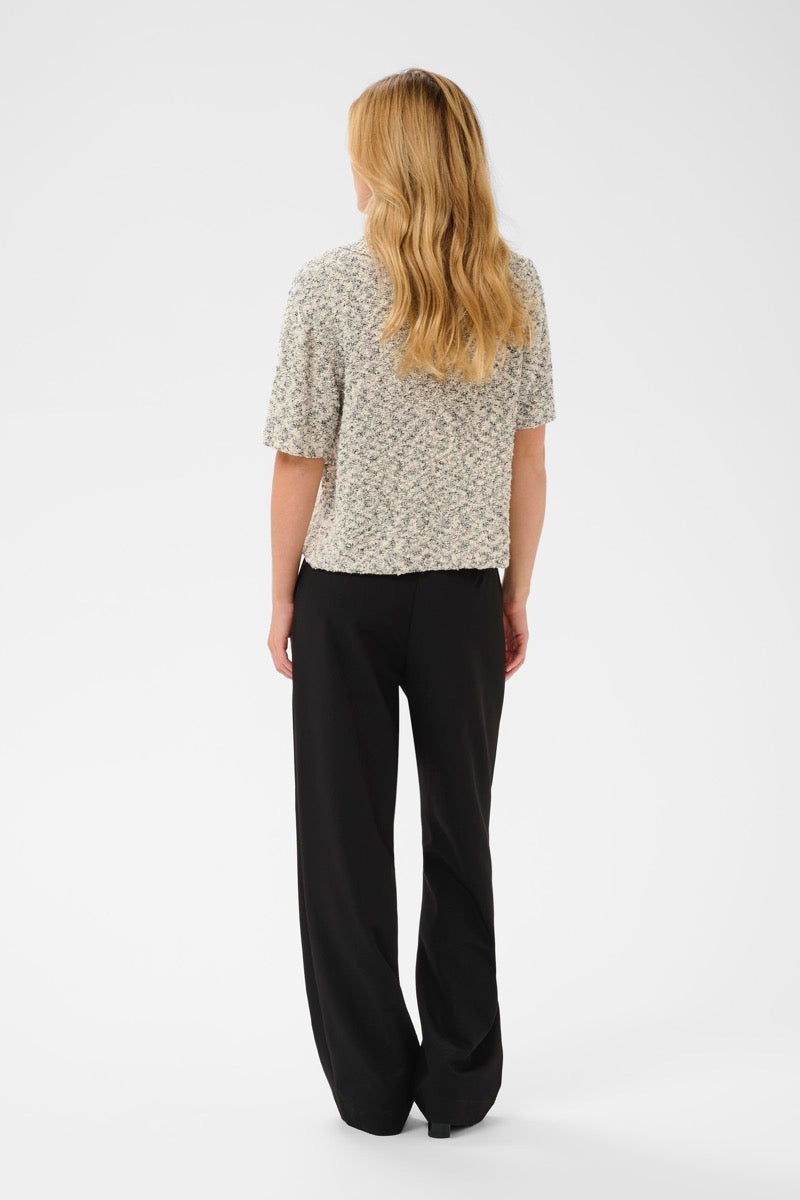 Karen By Simonsen Unice Cardigan Egret Melange Hvid