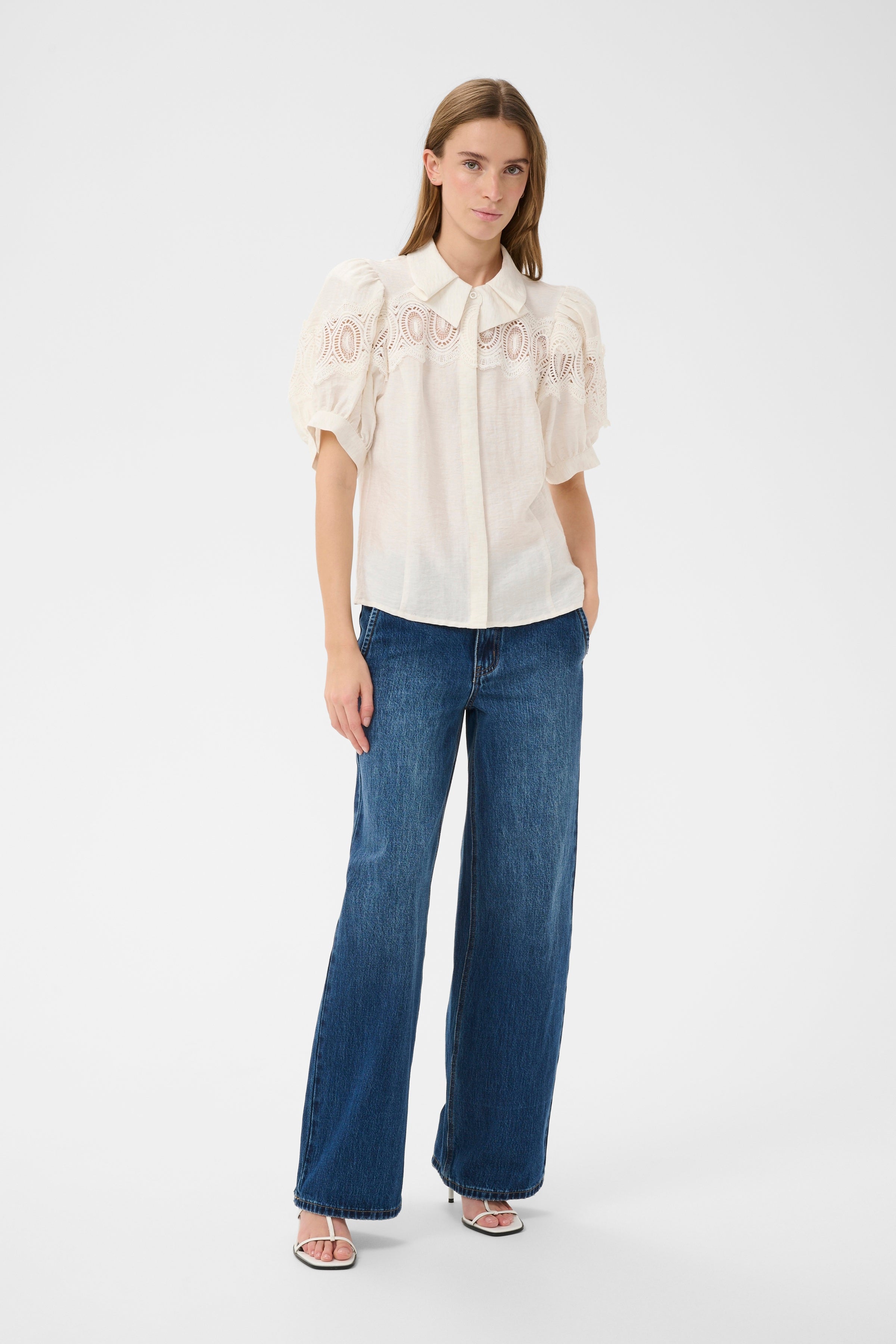 Karen By Simonsen Urith Frosty Bluse Egret Hvid