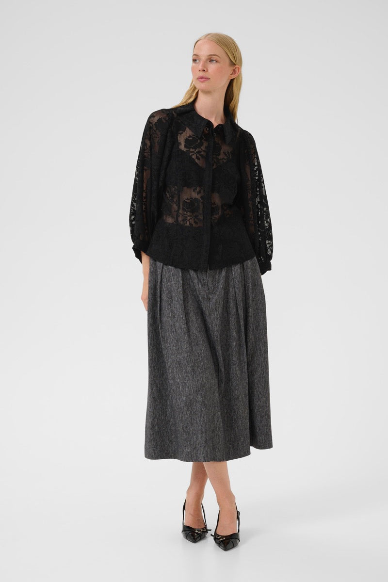 Karen By Simonsen Brynja Frosty Bluse Meteorite Sort