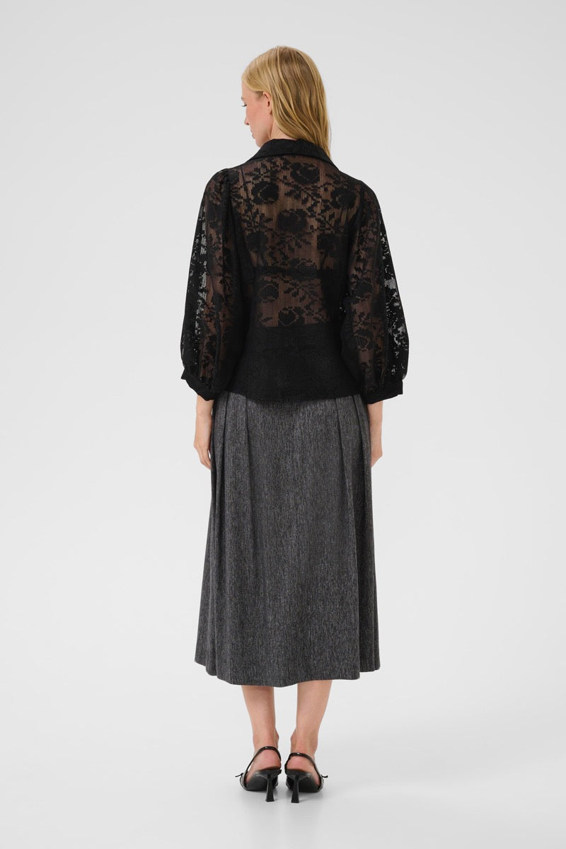 Karen By Simonsen Brynja Frosty Bluse Meteorite Sort