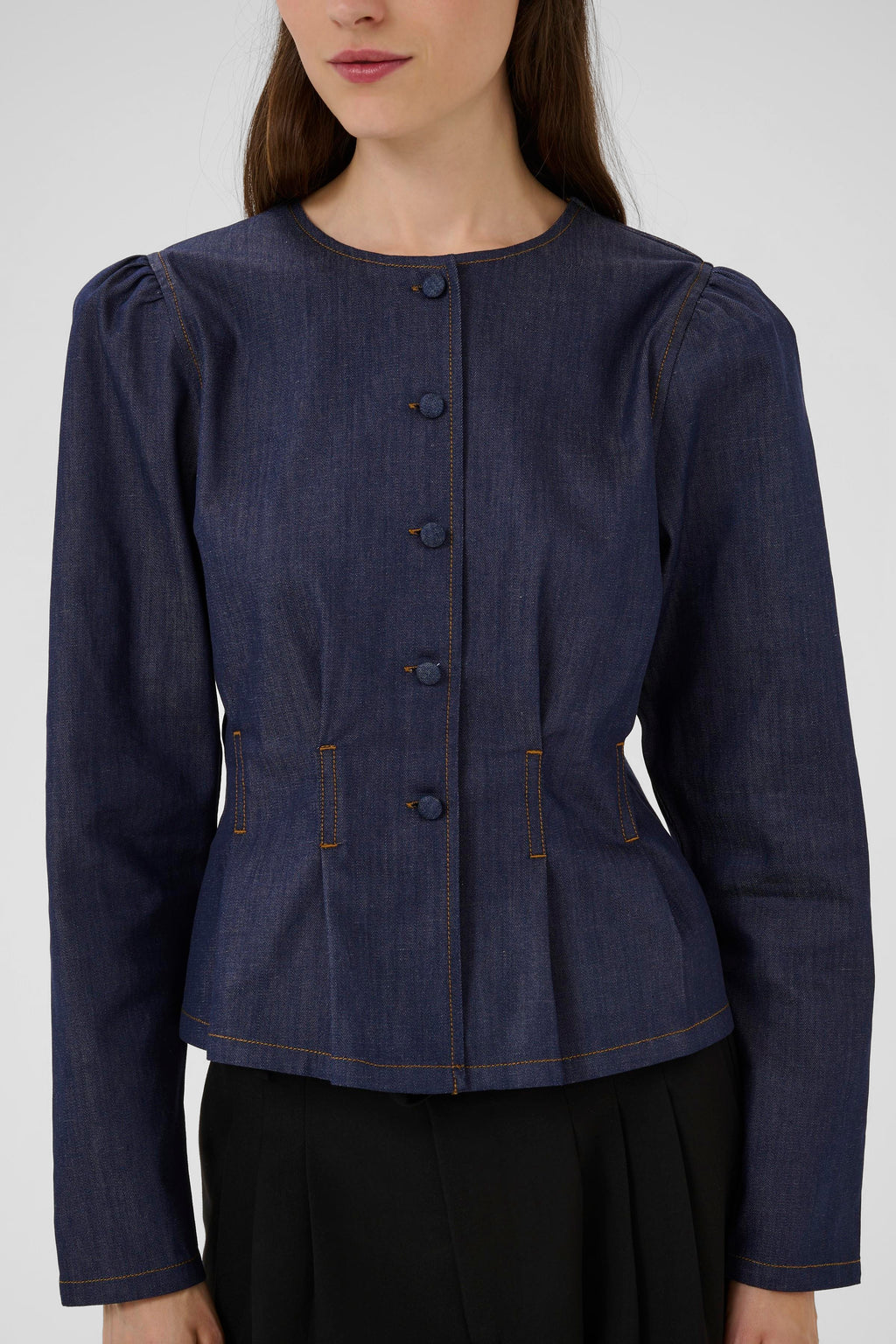 Karen By Simonsen Drew Bluse Denim Blå