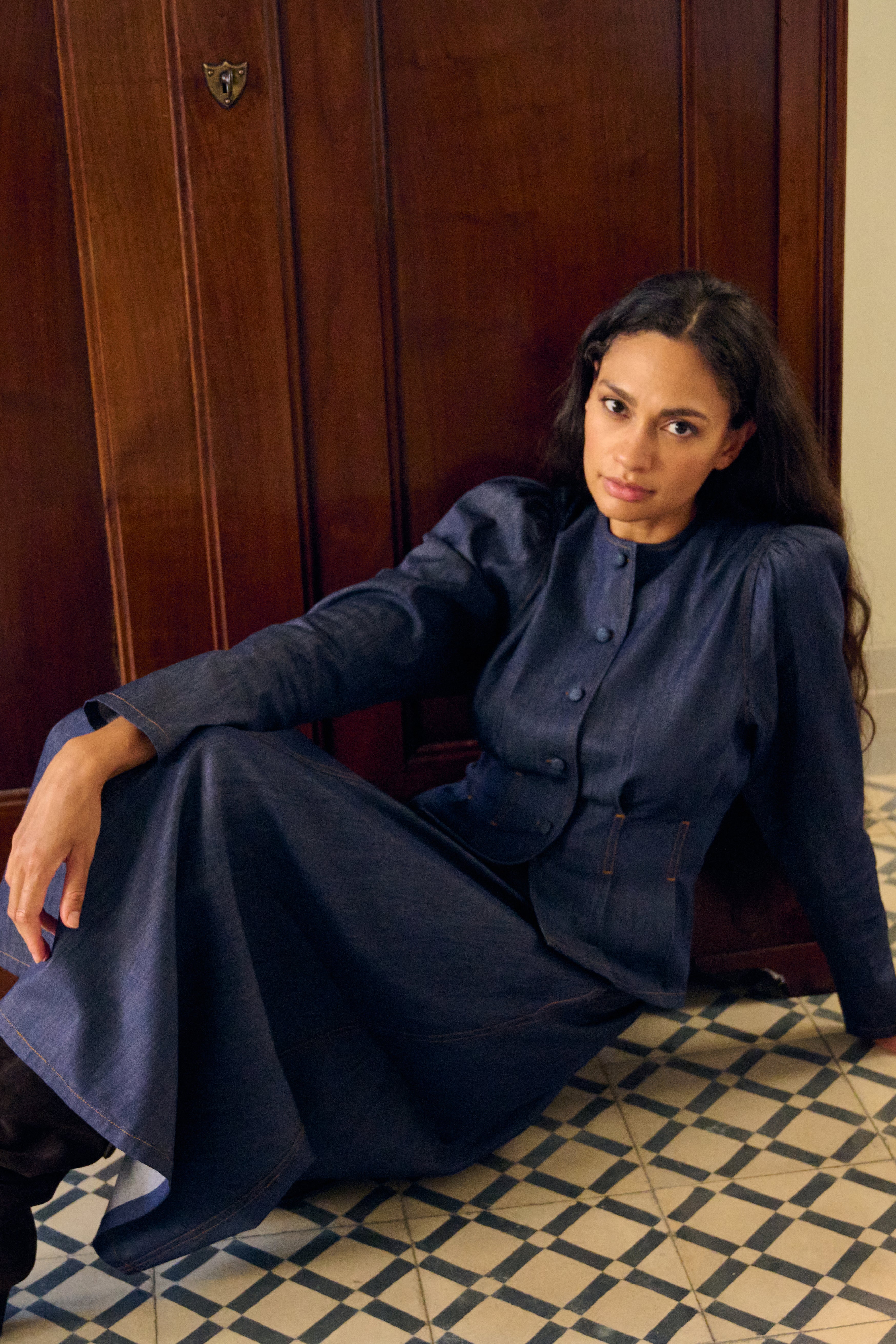 Karen By Simonsen Drew Bluse Denim Blå