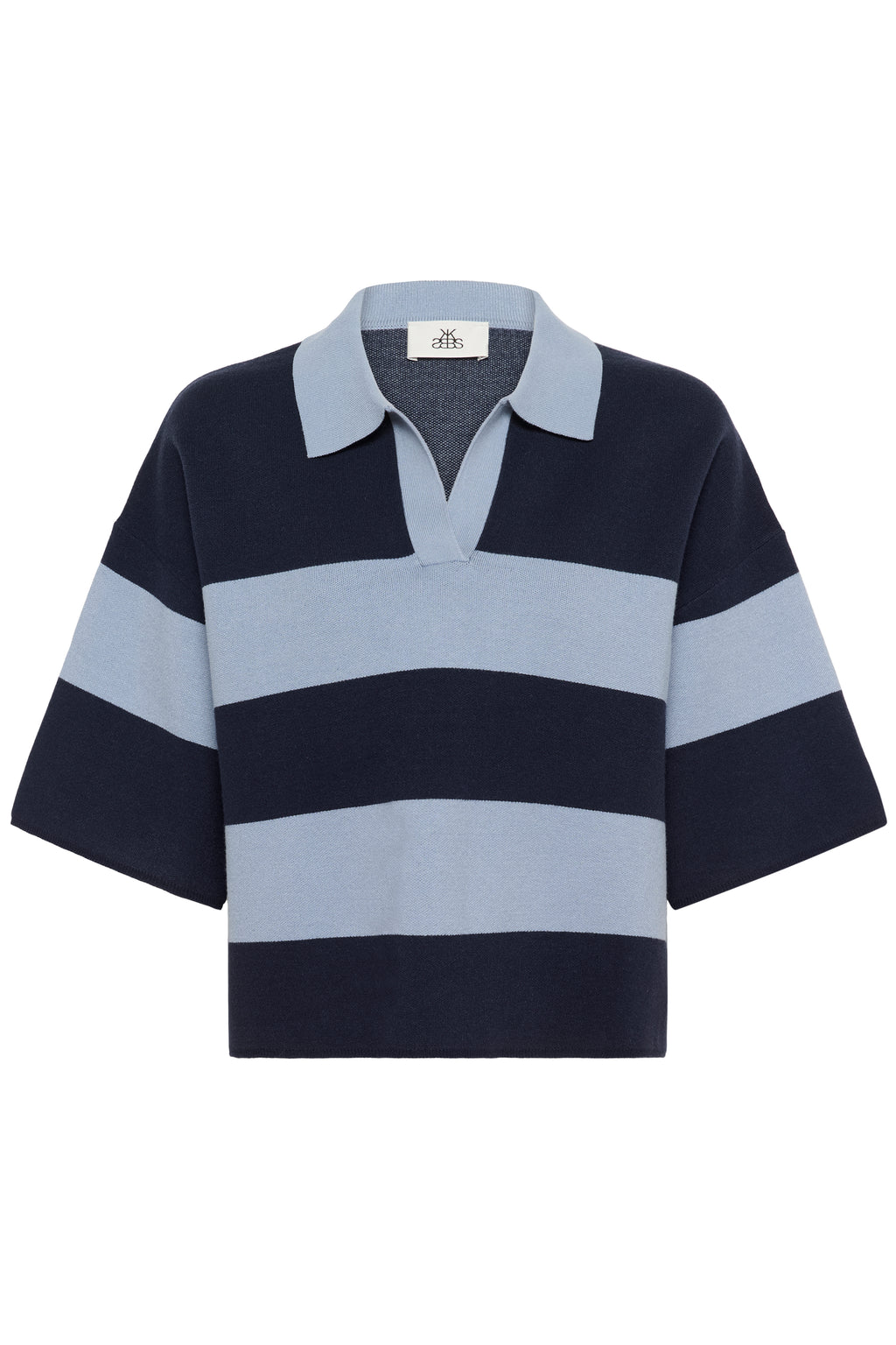 Karen By Simonsen Diana Doddie Polo T-shirt Stribet Ombre Blå
