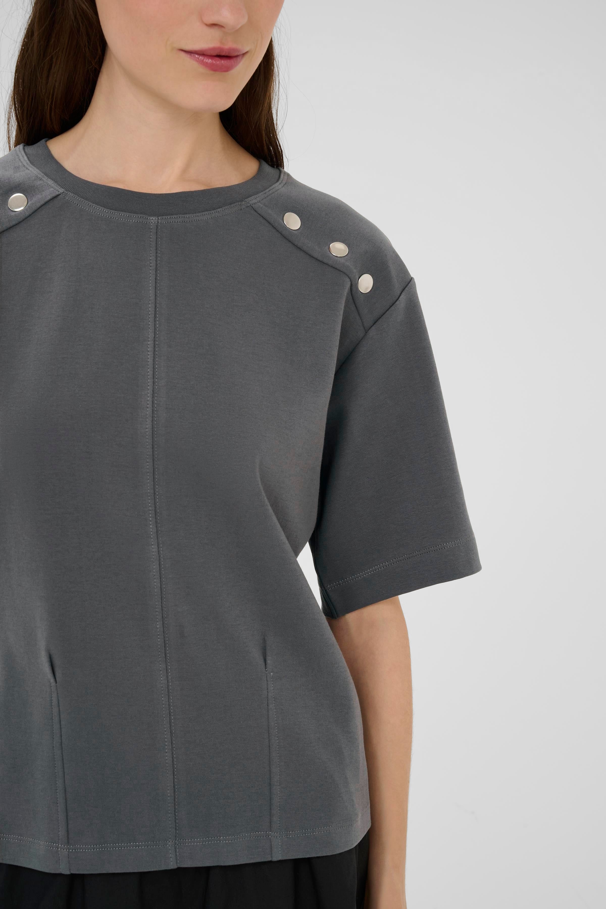 Karen By Simonsen Della T-shirt Thunderstorm Grå